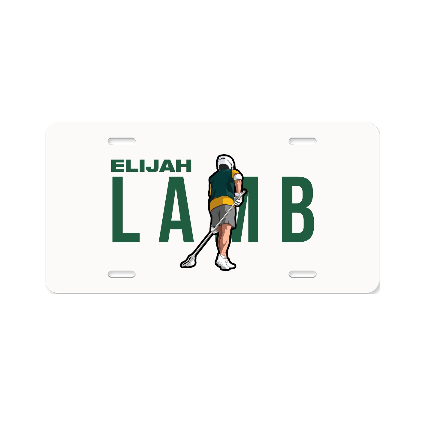 License Plate — Player Name in Classic