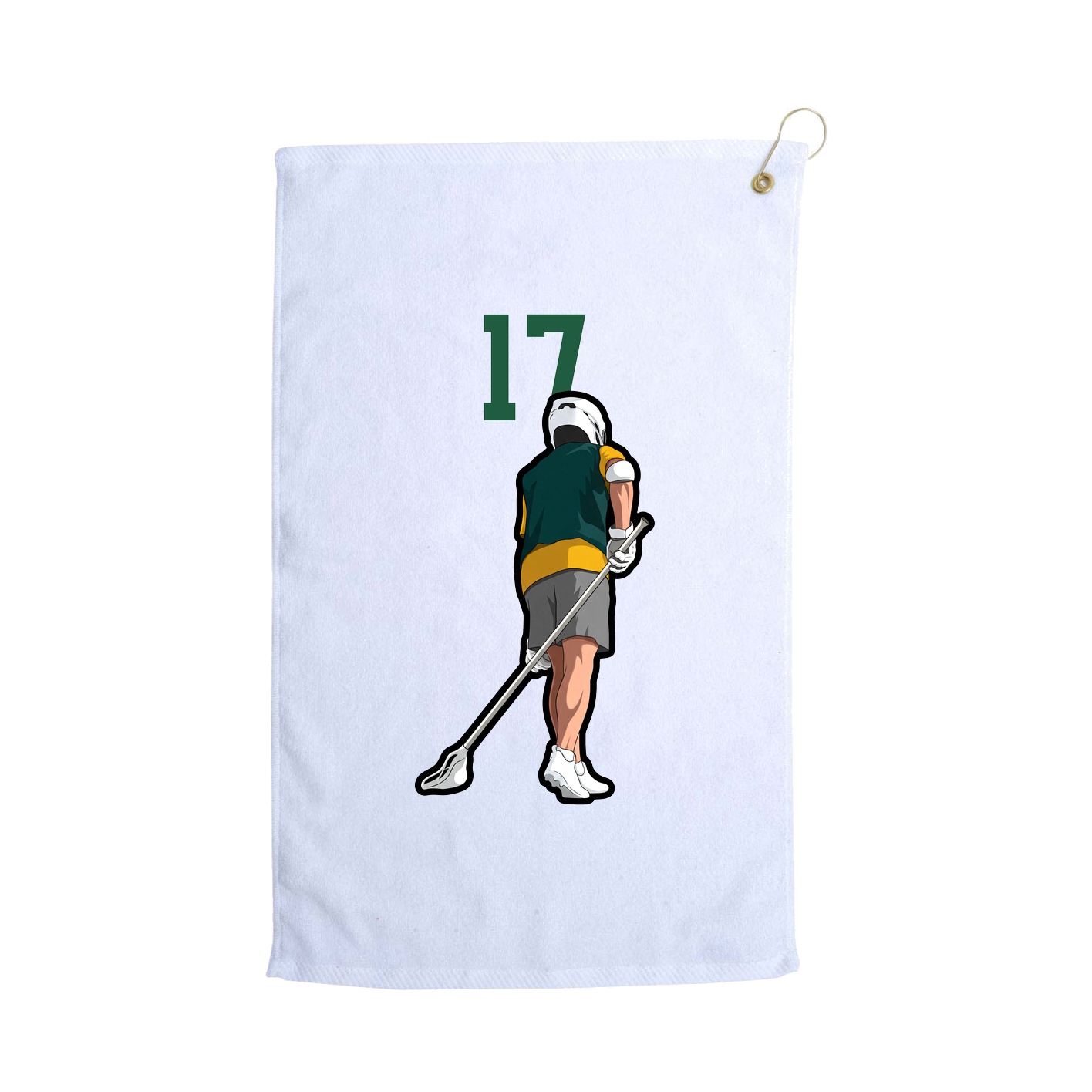 Golf Towel — Number Top in White