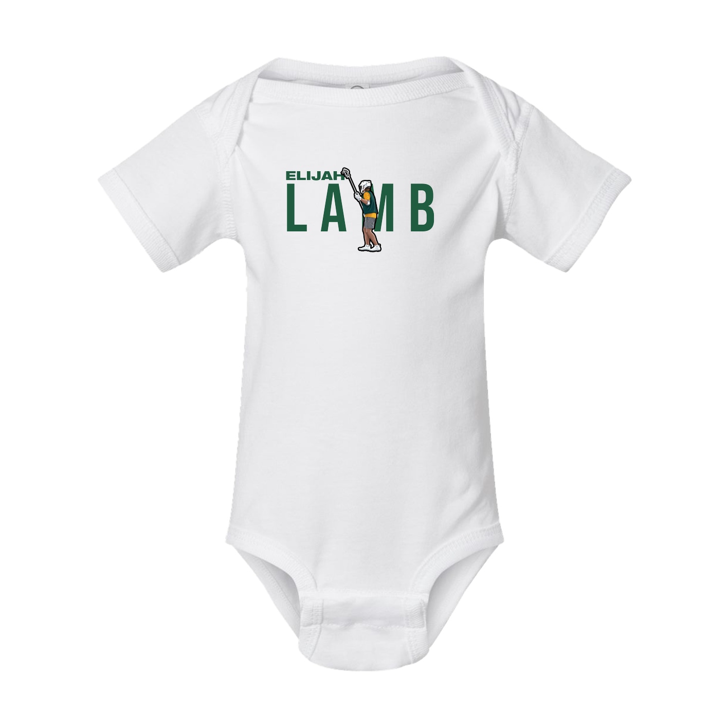 Baby Onesie — Player Name in White