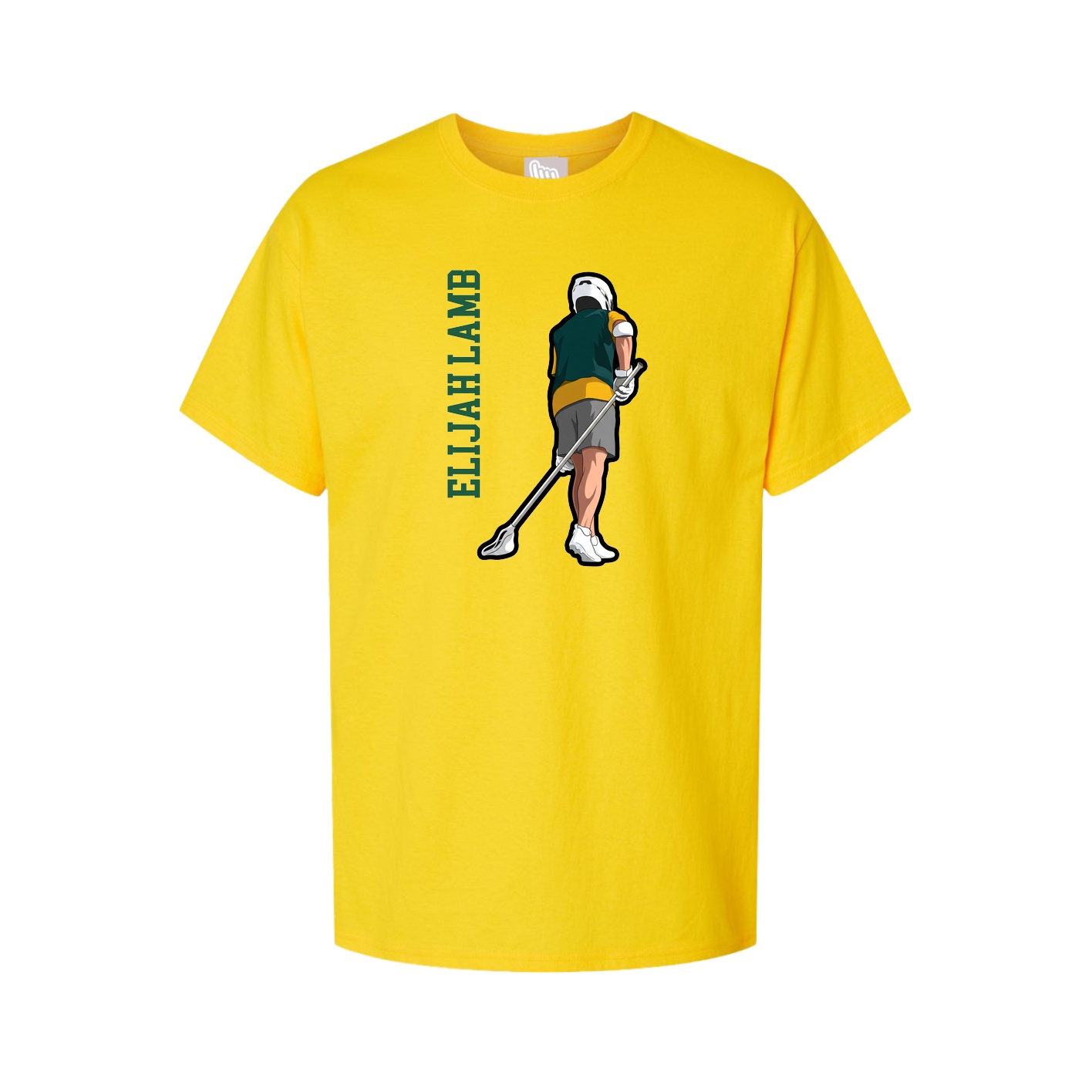 Youth Tee — Name Vertical in Gold