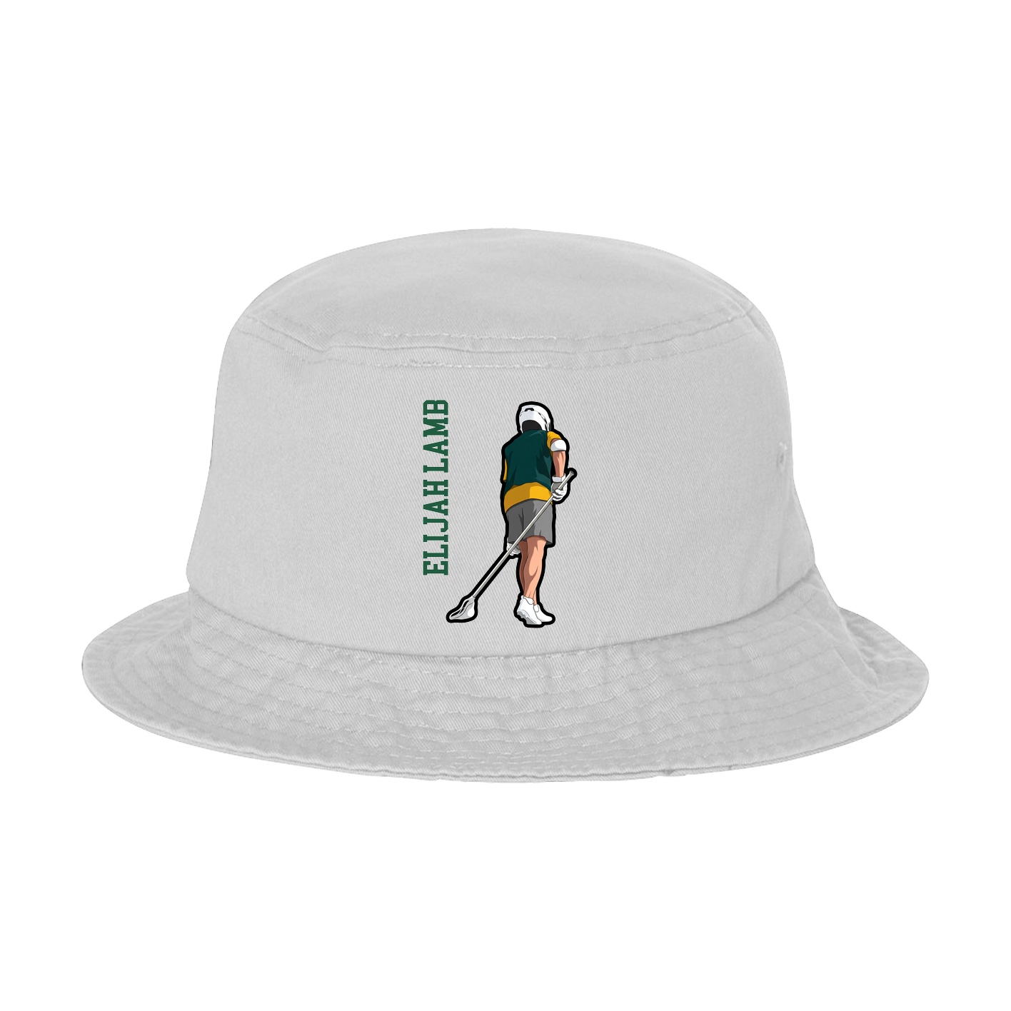 Bucket Cap — Name Vertical in White