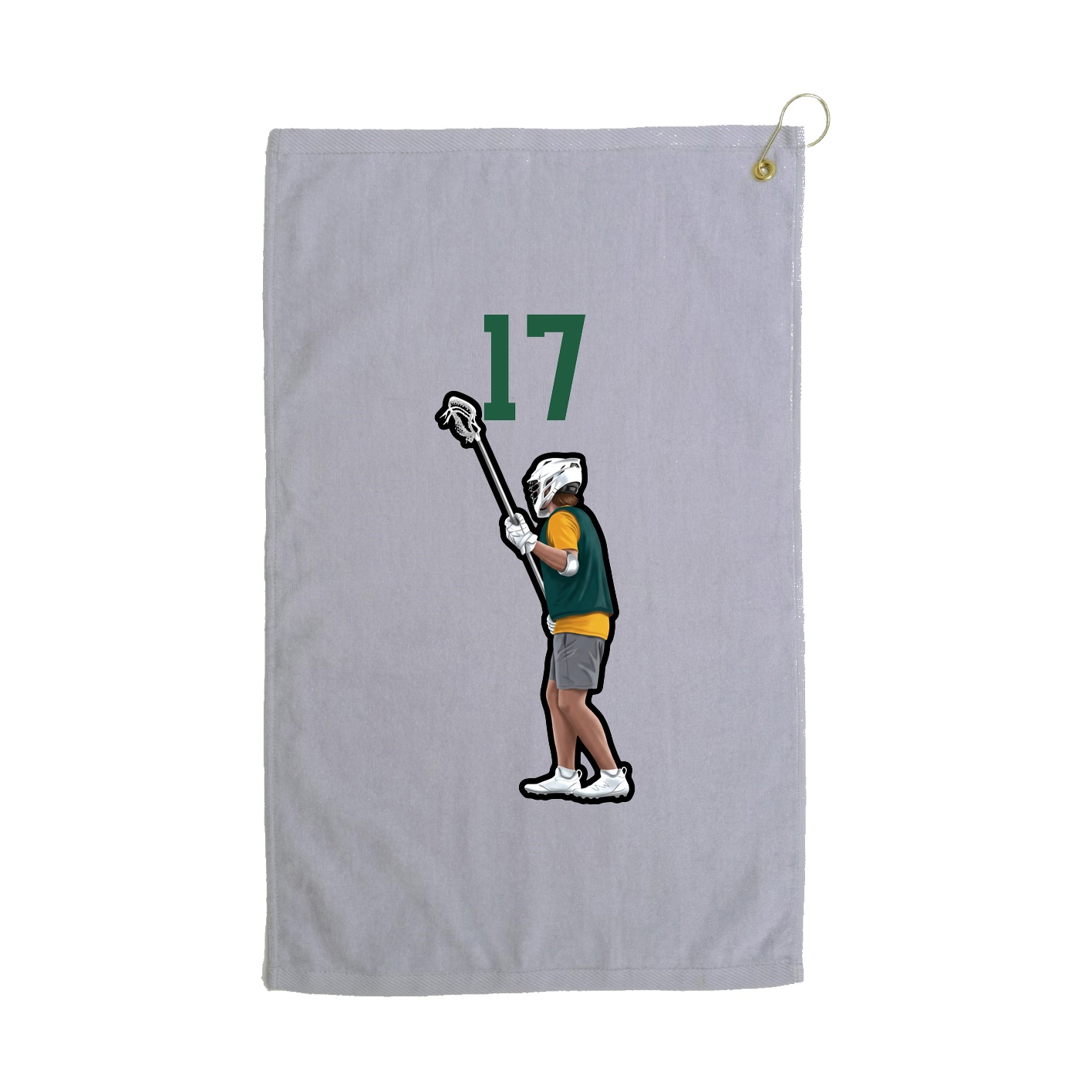 Golf Towel — Number Top in Grey