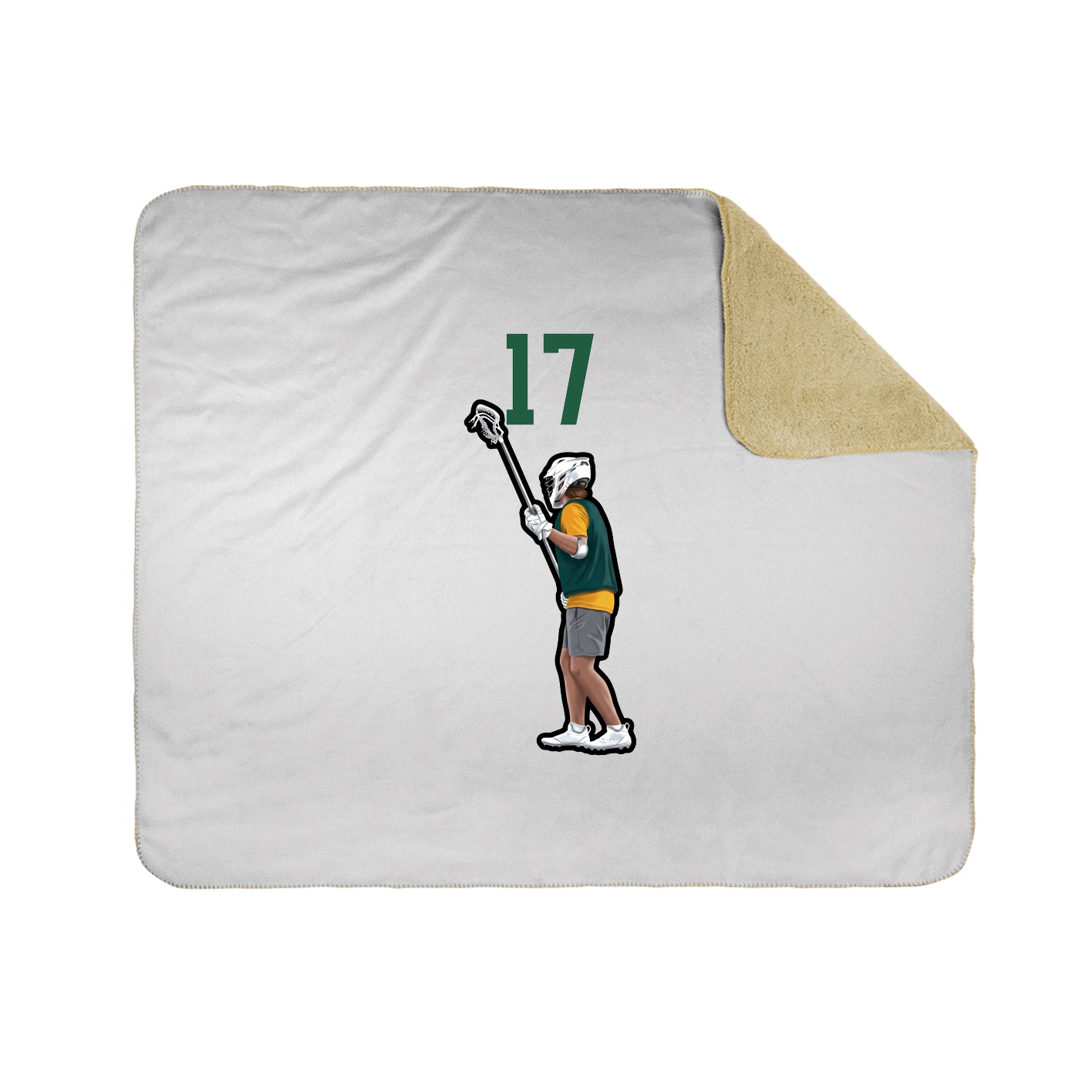 Throw Blanket — Number Top in White