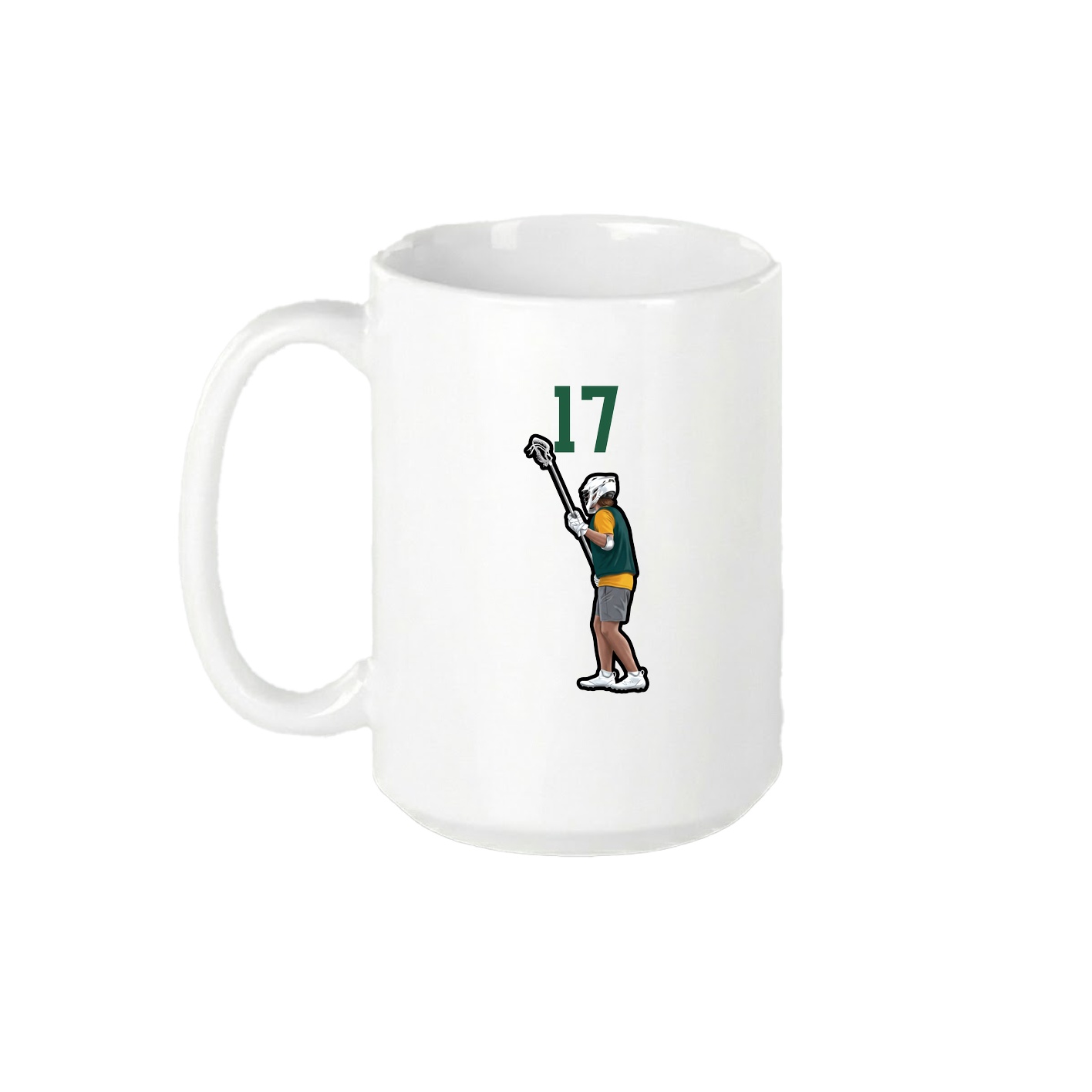 15oz Coffee Mug — Number Top in White