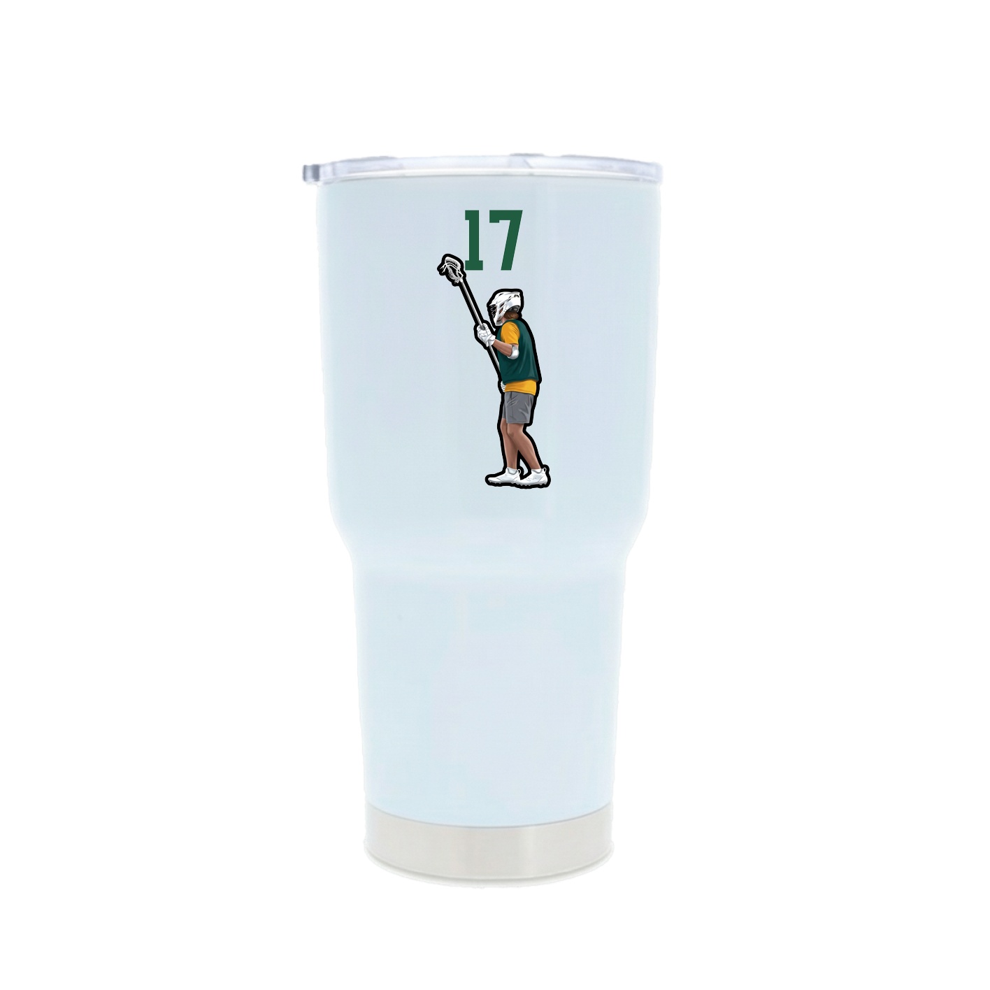 30oz Stainless Steel Tumbler — Number Top in White