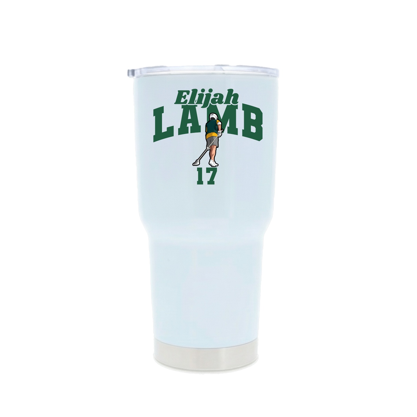 30oz Stainless Steel Tumbler — Signature Arch in White