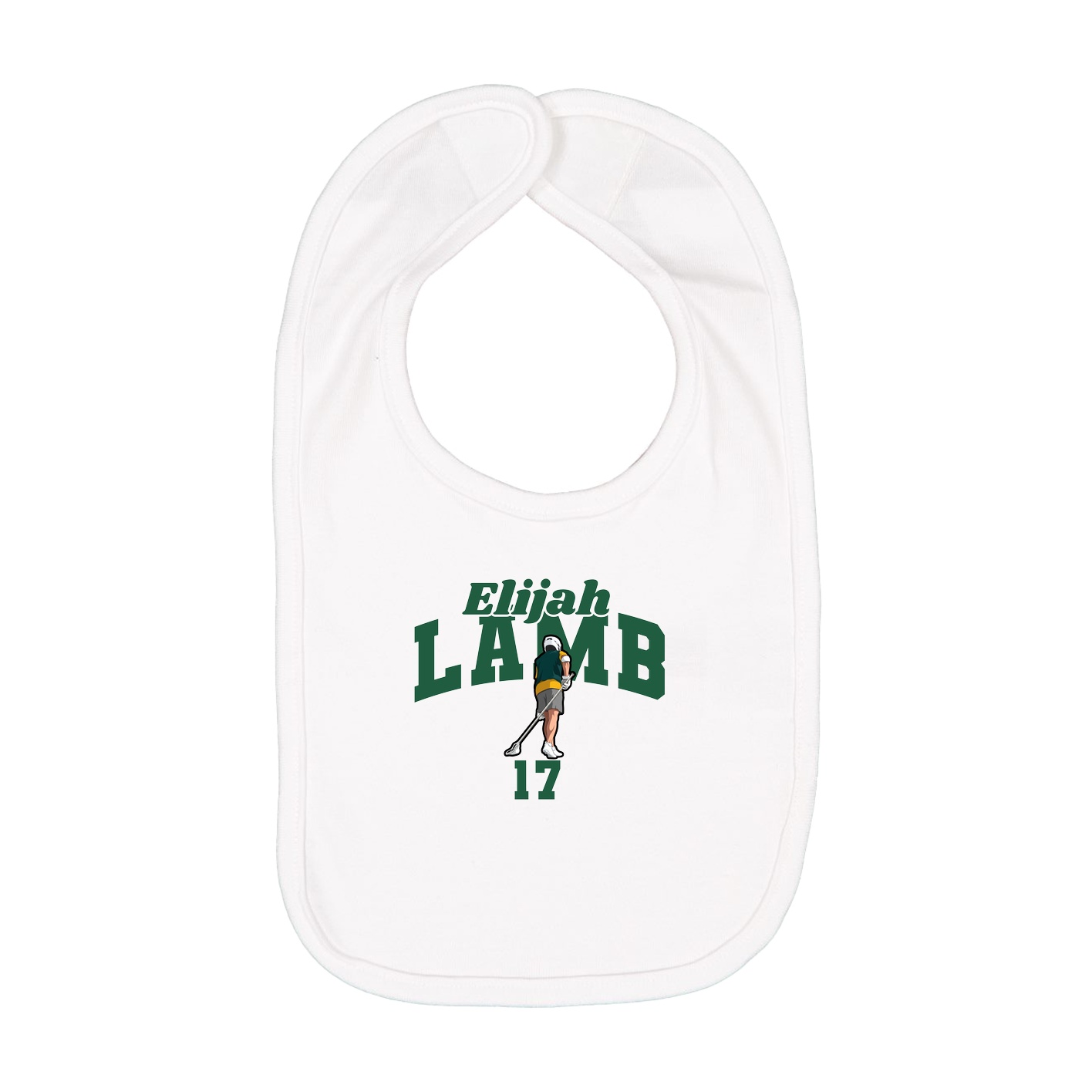 Infant Bib — Signature Arch in White