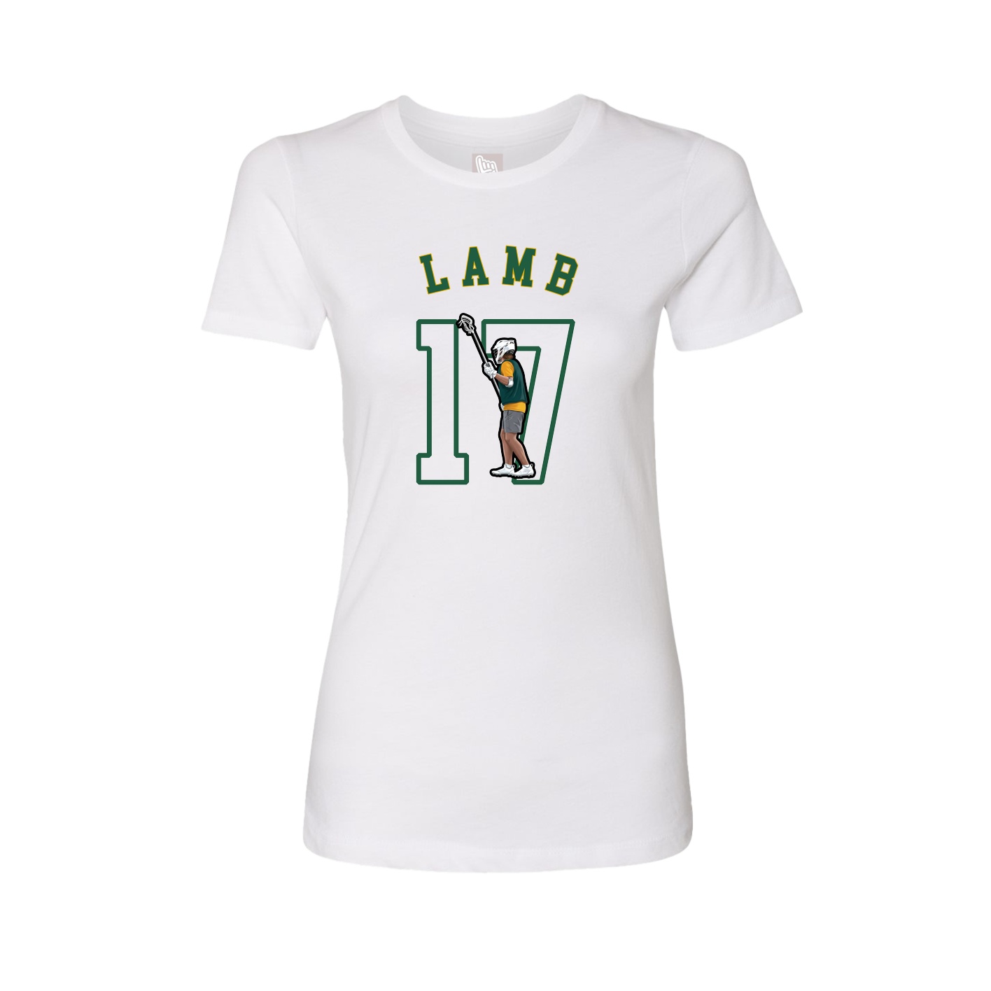 Fitted Women's Tee — Shirsey Arch in White