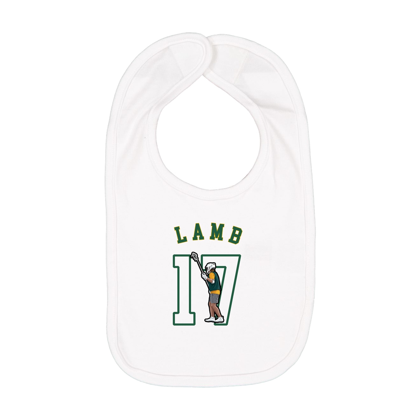 Infant Bib — Shirsey Arch in White