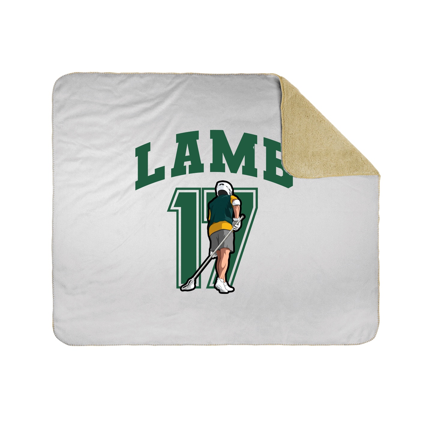 Throw Blanket — Number in White