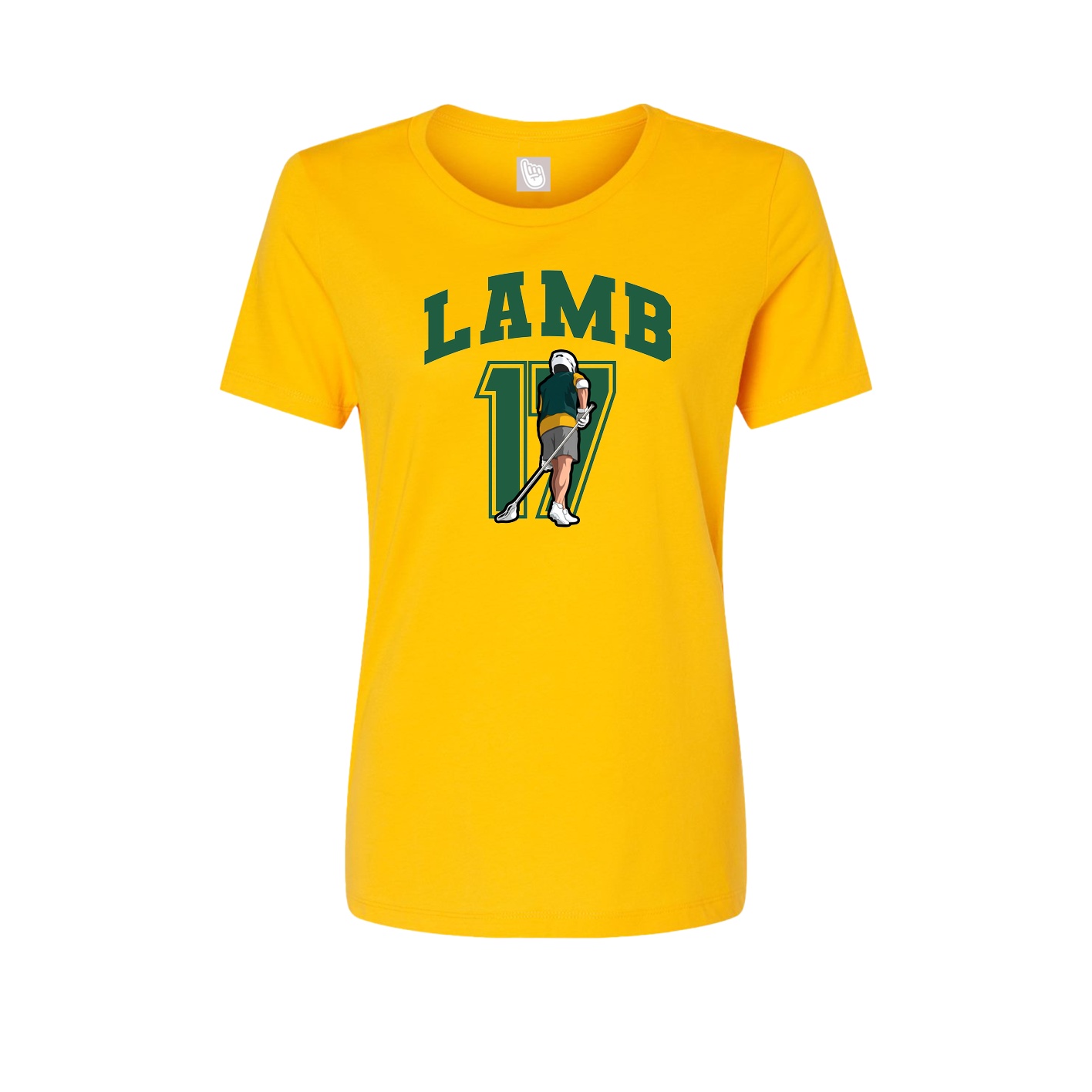 Fitted Women's Tee — Number in Gold