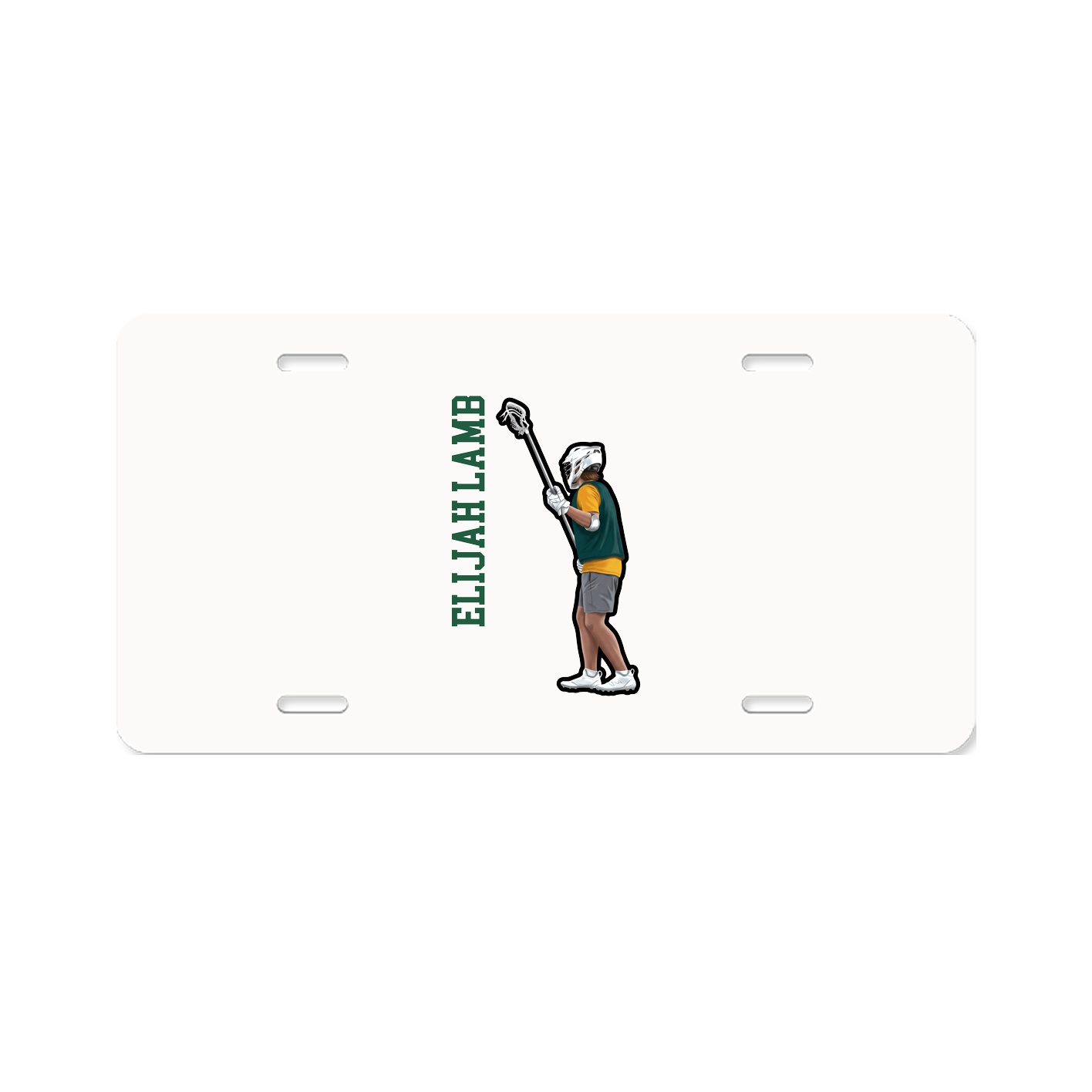 License Plate — Name Vertical in Classic