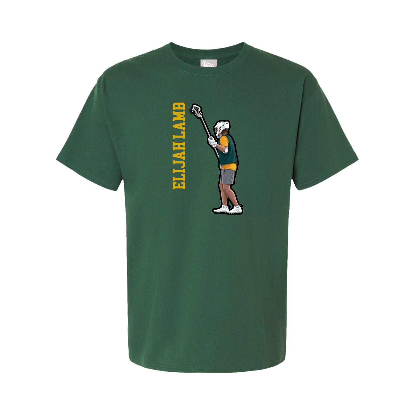 Tee — Name Vertical in Green