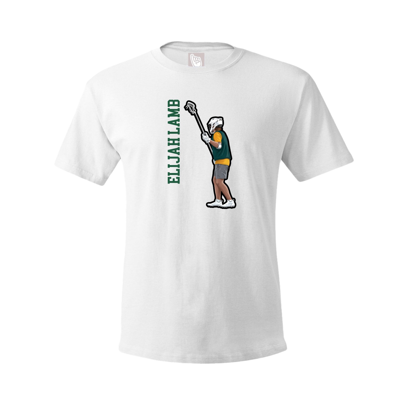 Youth Tee — Name Vertical in White