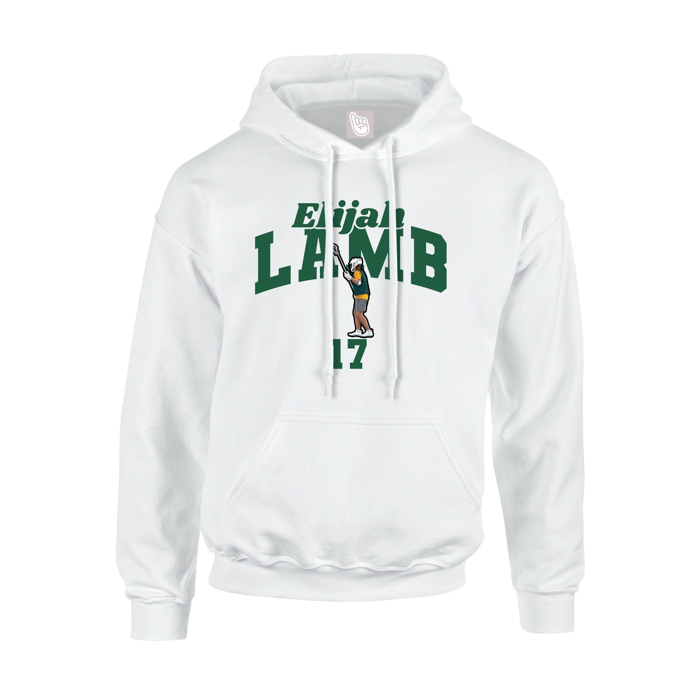Youth Hoodie — Signature Arch in White