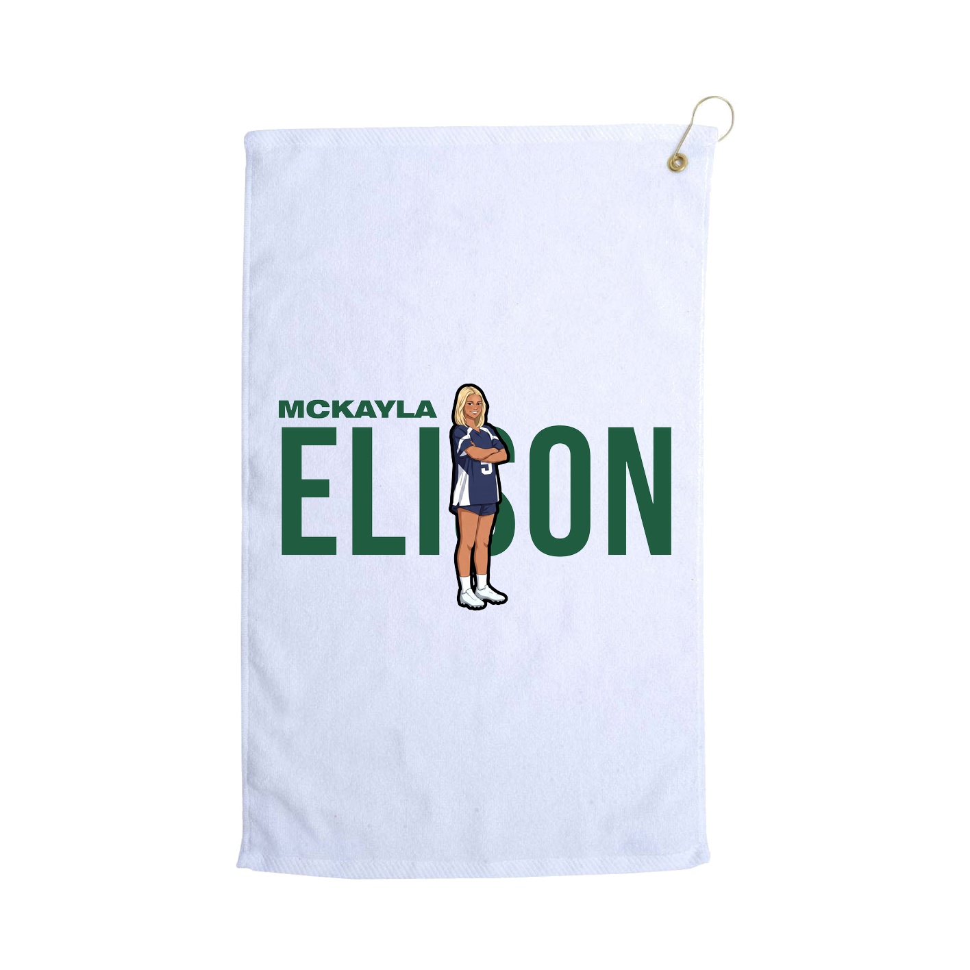 Golf Towel — Player Name in White