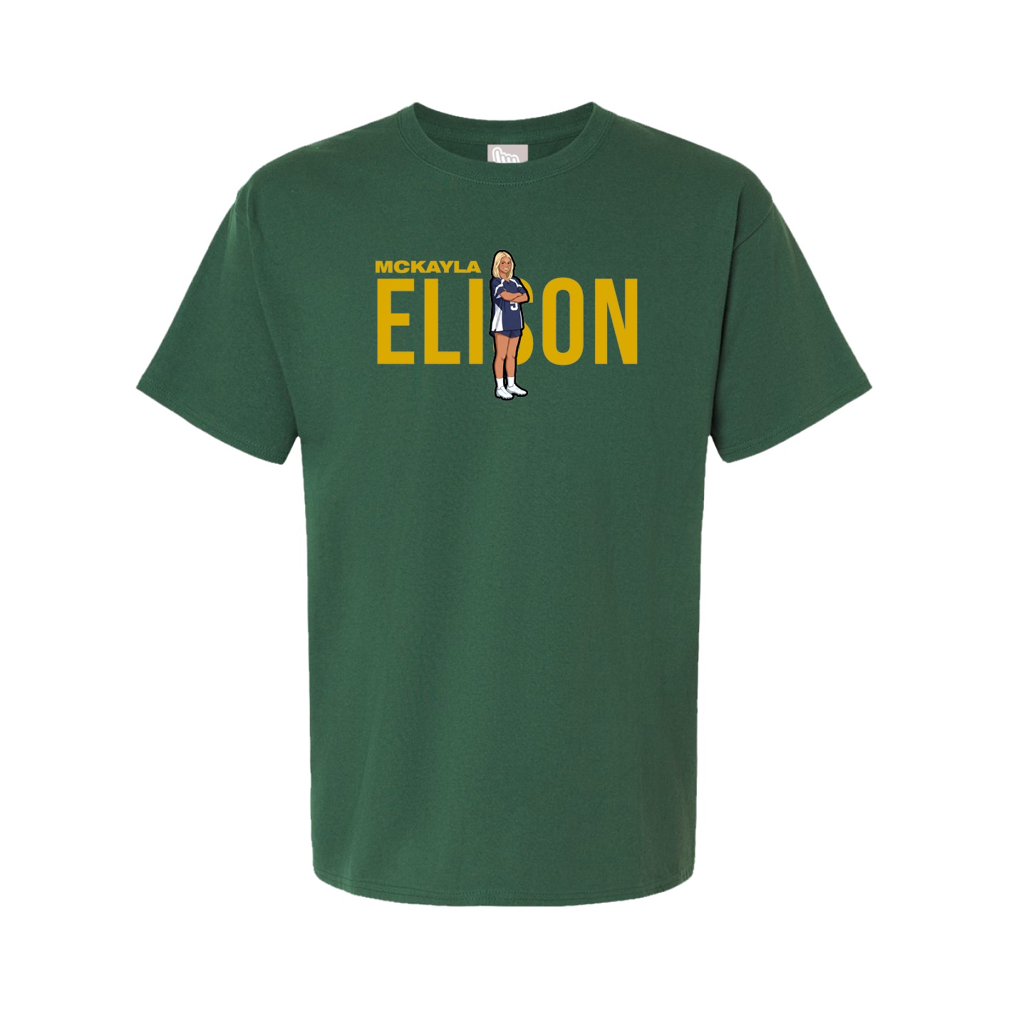 Youth Tee — Player Name in Green