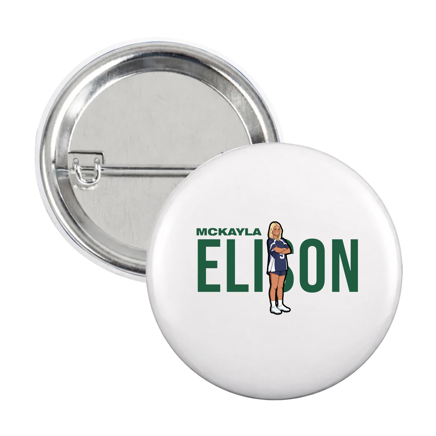 Game Day Button — Player Name in White