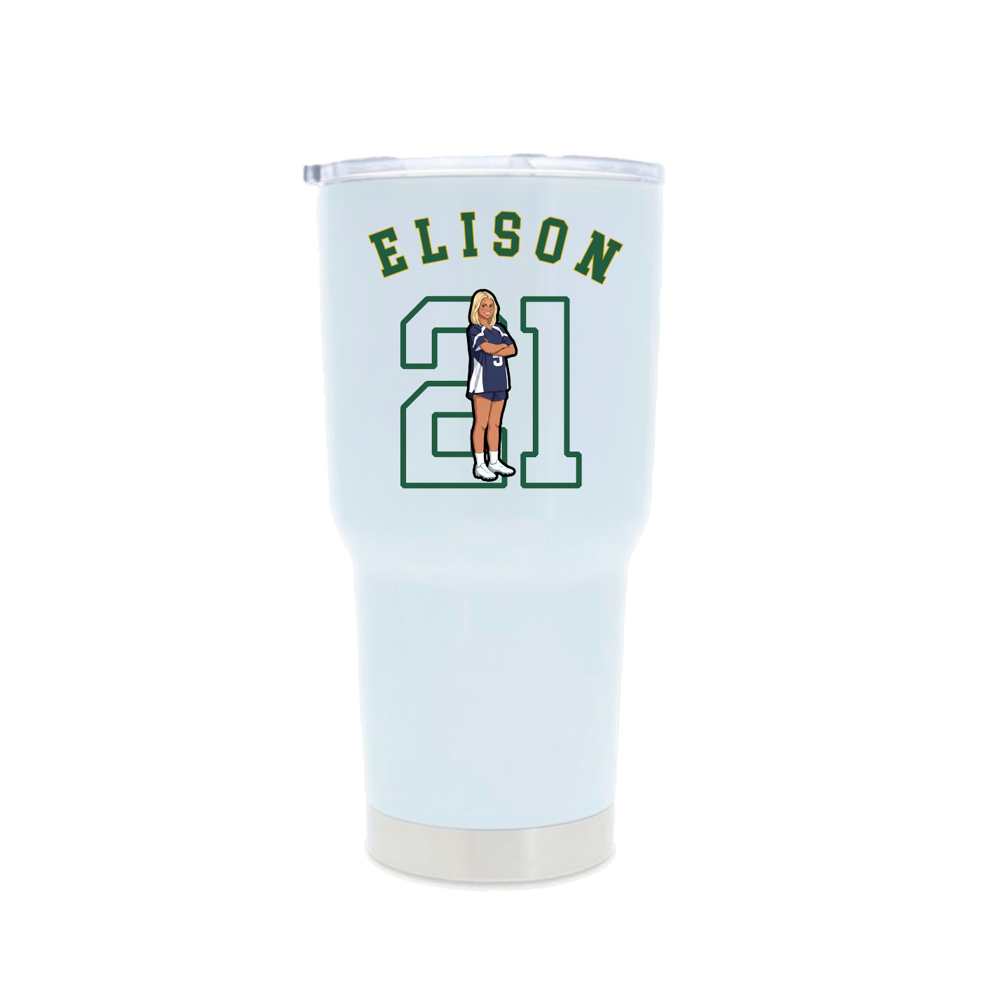 30oz Stainless Steel Tumbler — Shirsey Arch in White