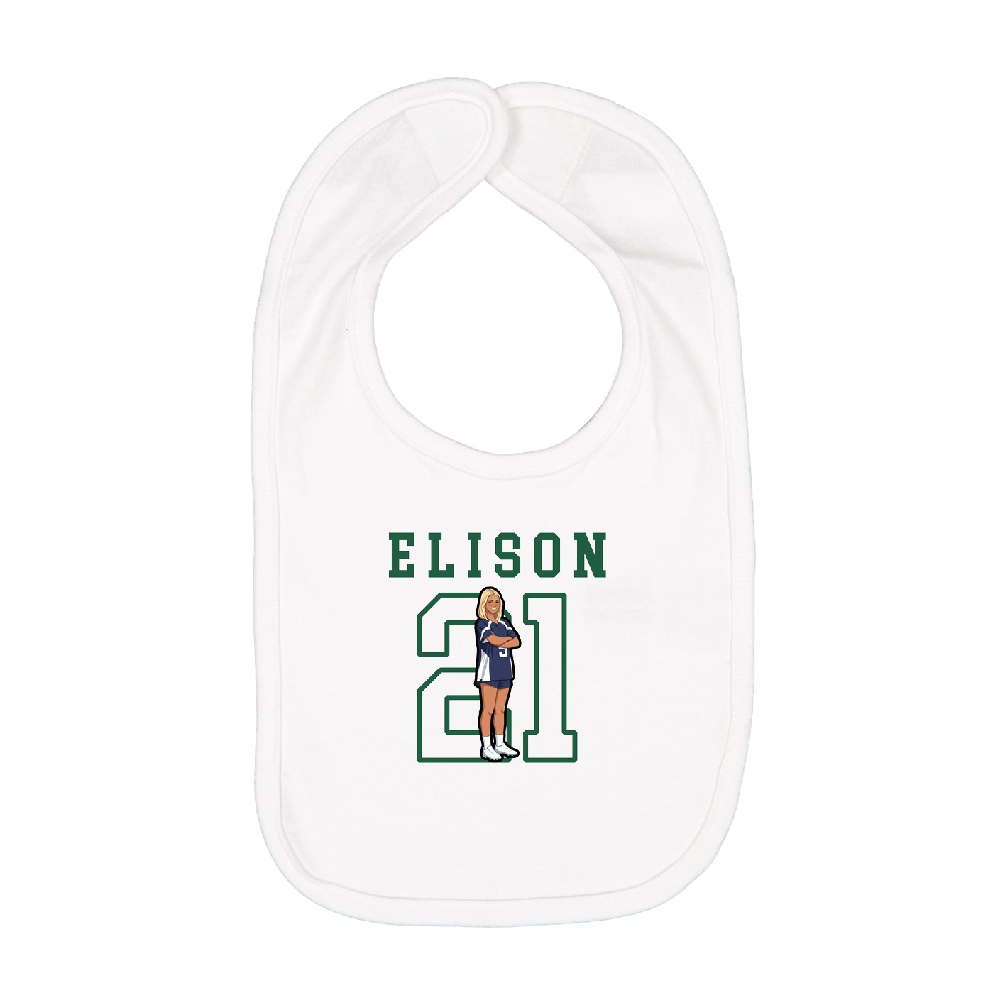Infant Bib — Shirsey in White