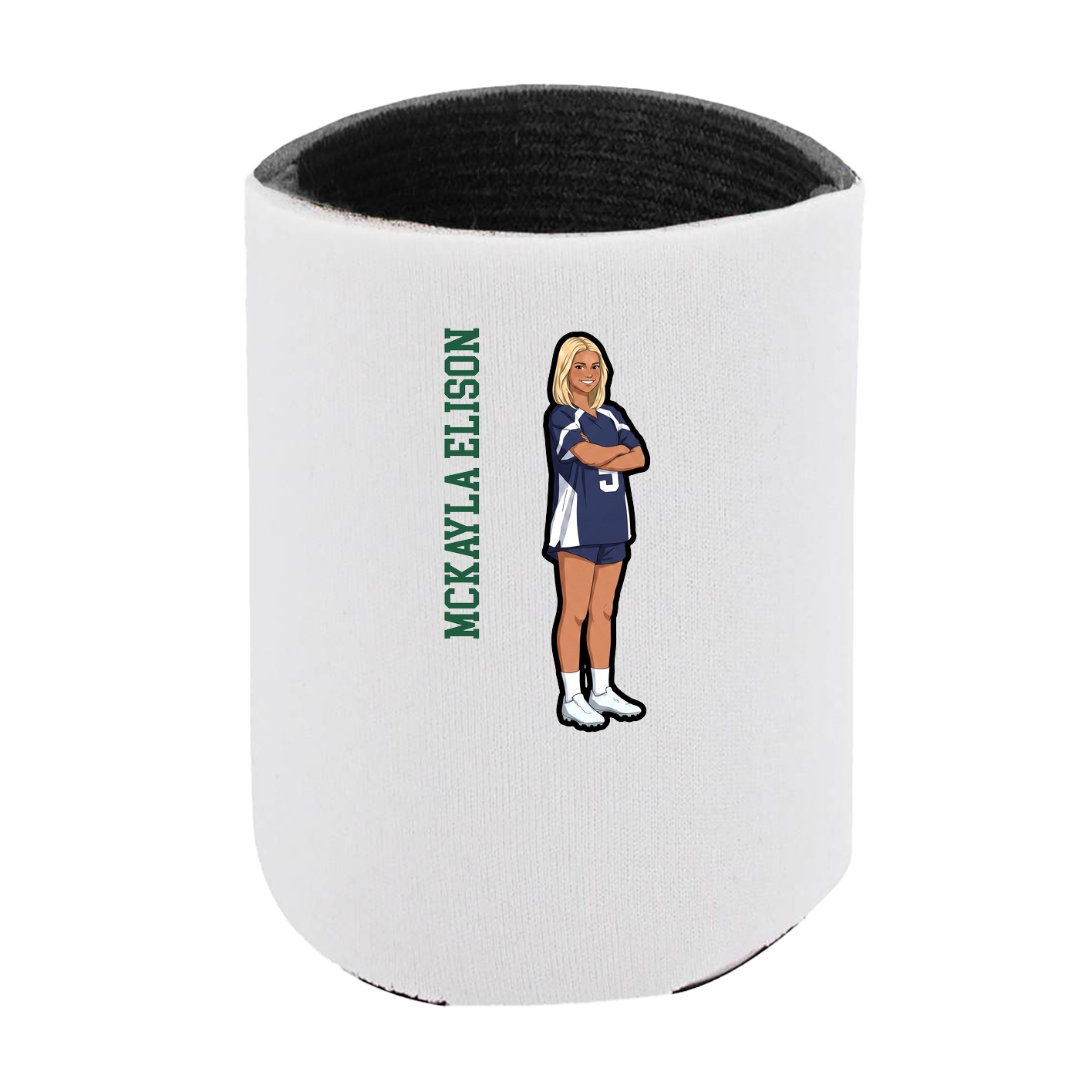Can Holder — Name Vertical in White