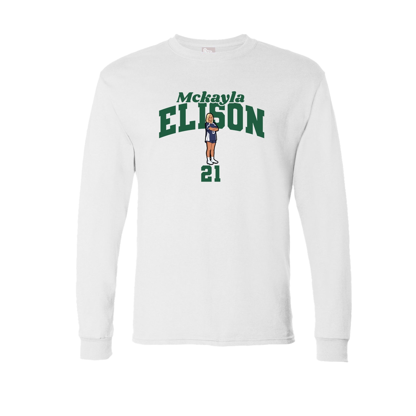 Long Sleeve Tee — Signature Arch in White