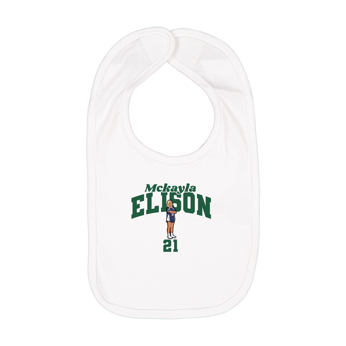 Infant Bib — Signature Arch in White