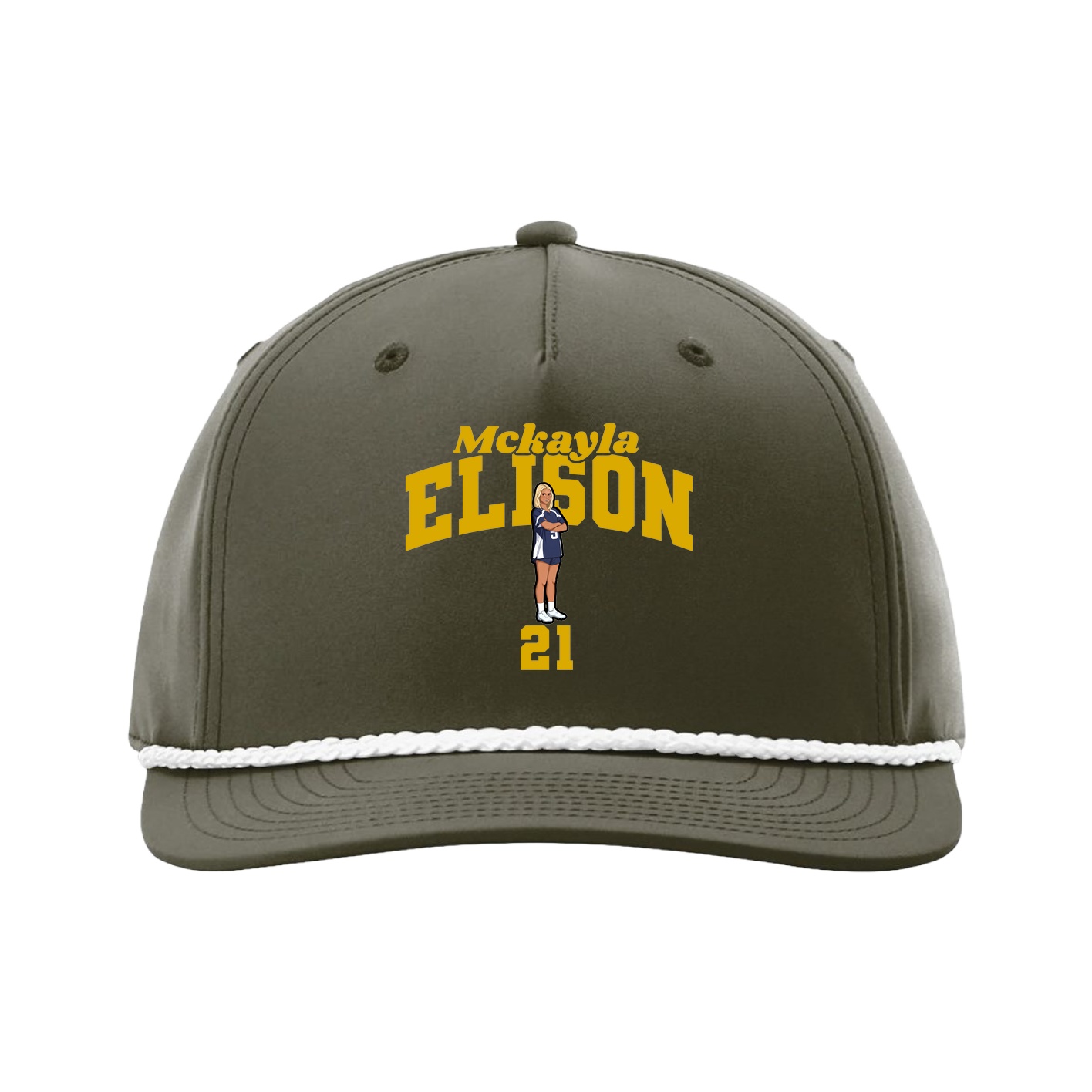 Five-Panel Classic Rope Cap — Signature Arch in Green