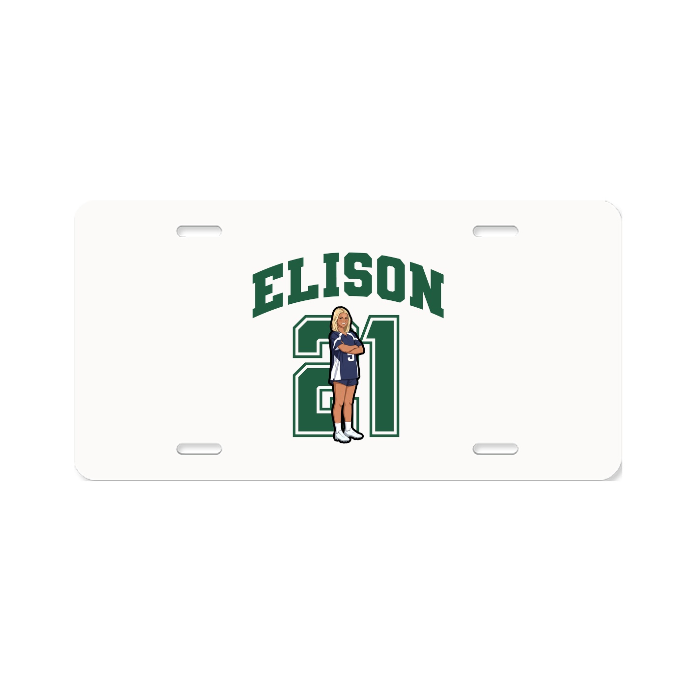 License Plate — Number in Classic