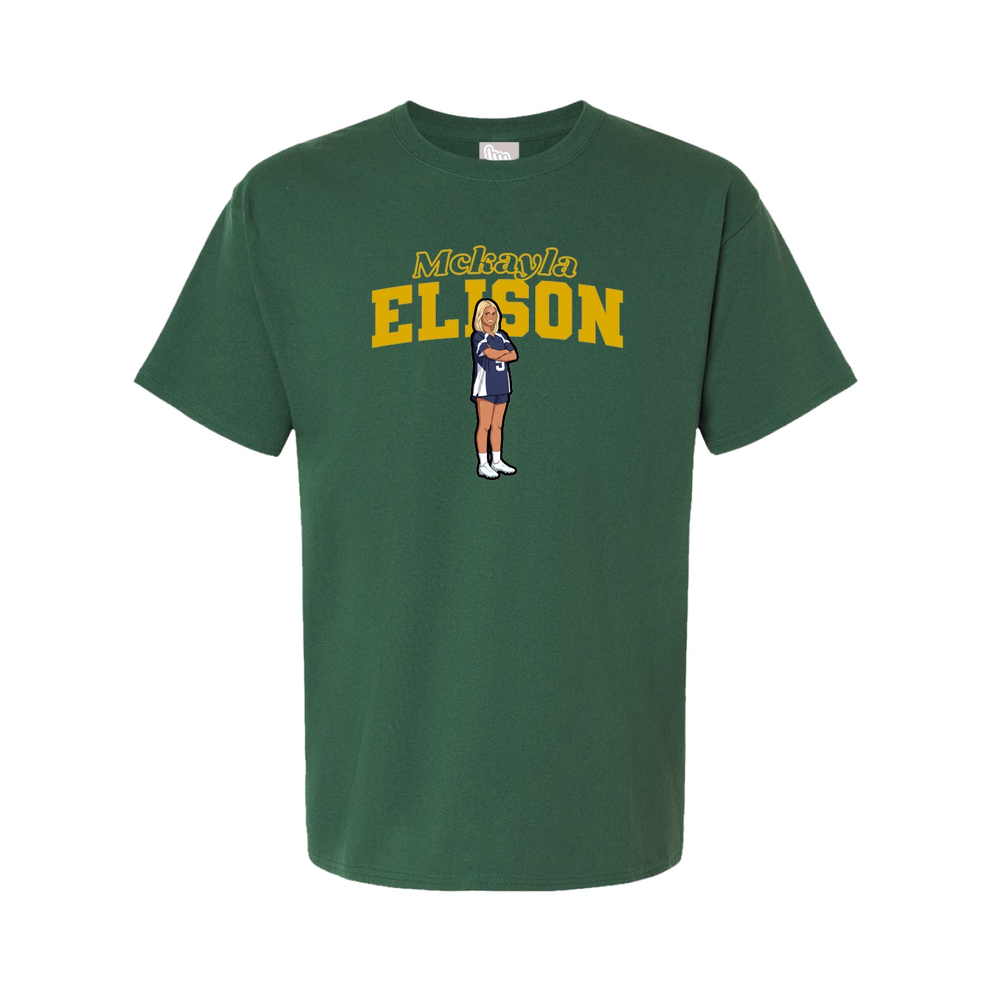 Youth Tee — Name Arch in Green