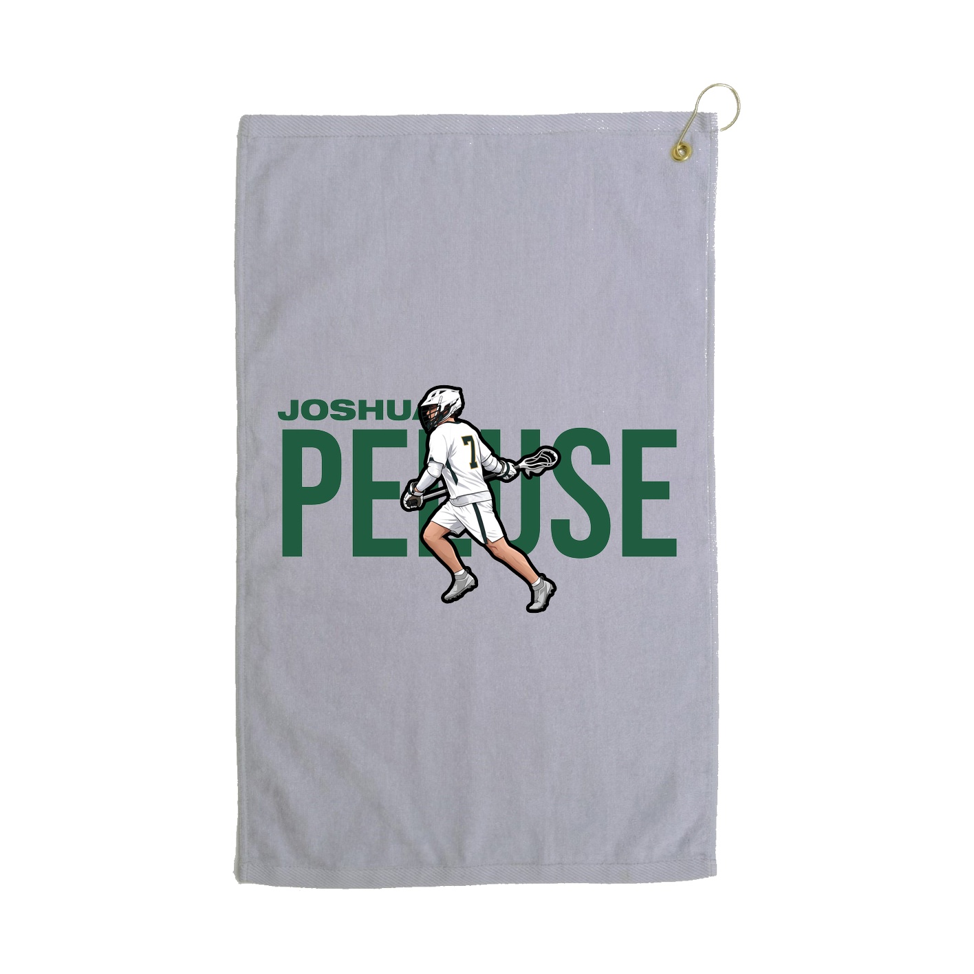 Golf Towel — Player Name in Grey