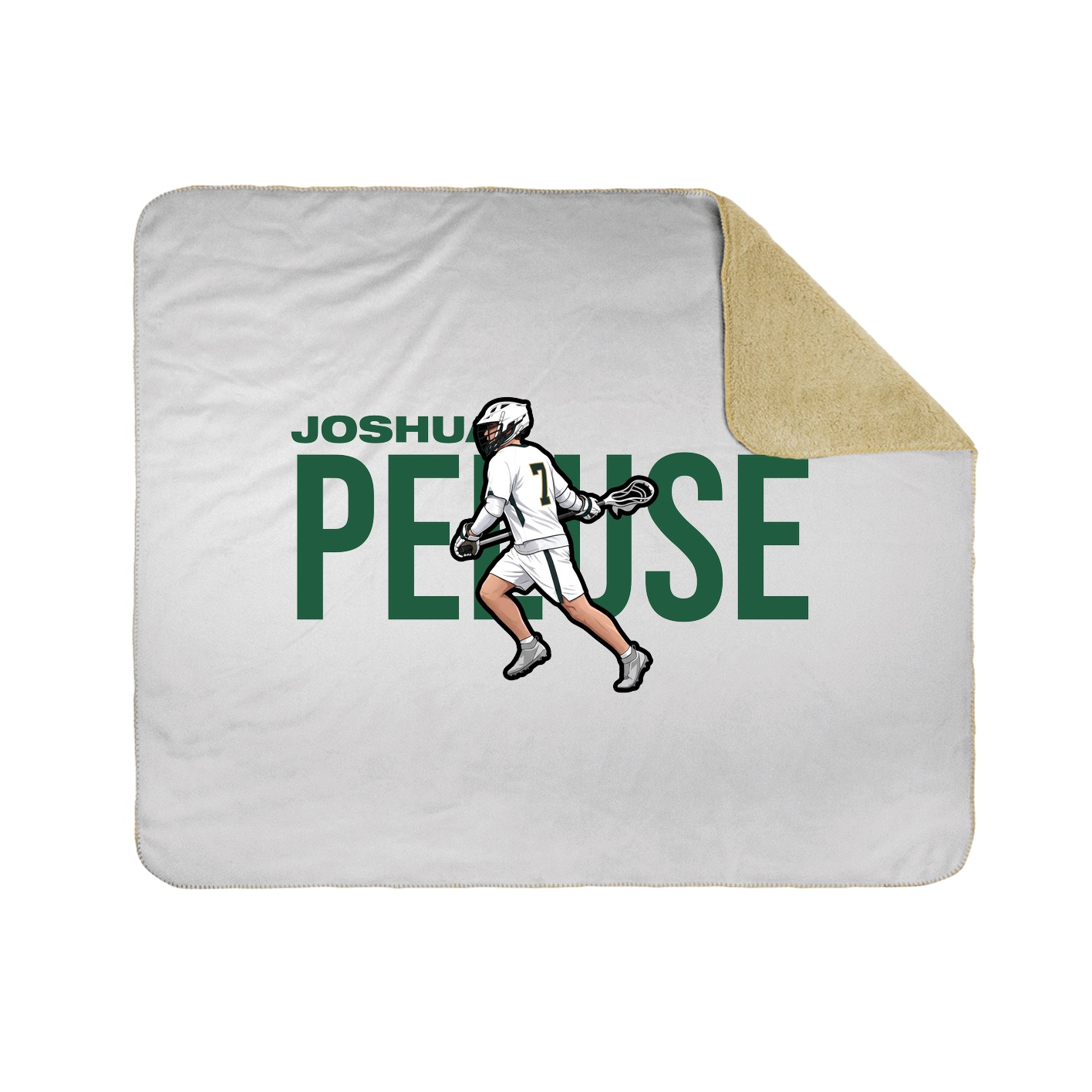 Throw Blanket — Player Name in White