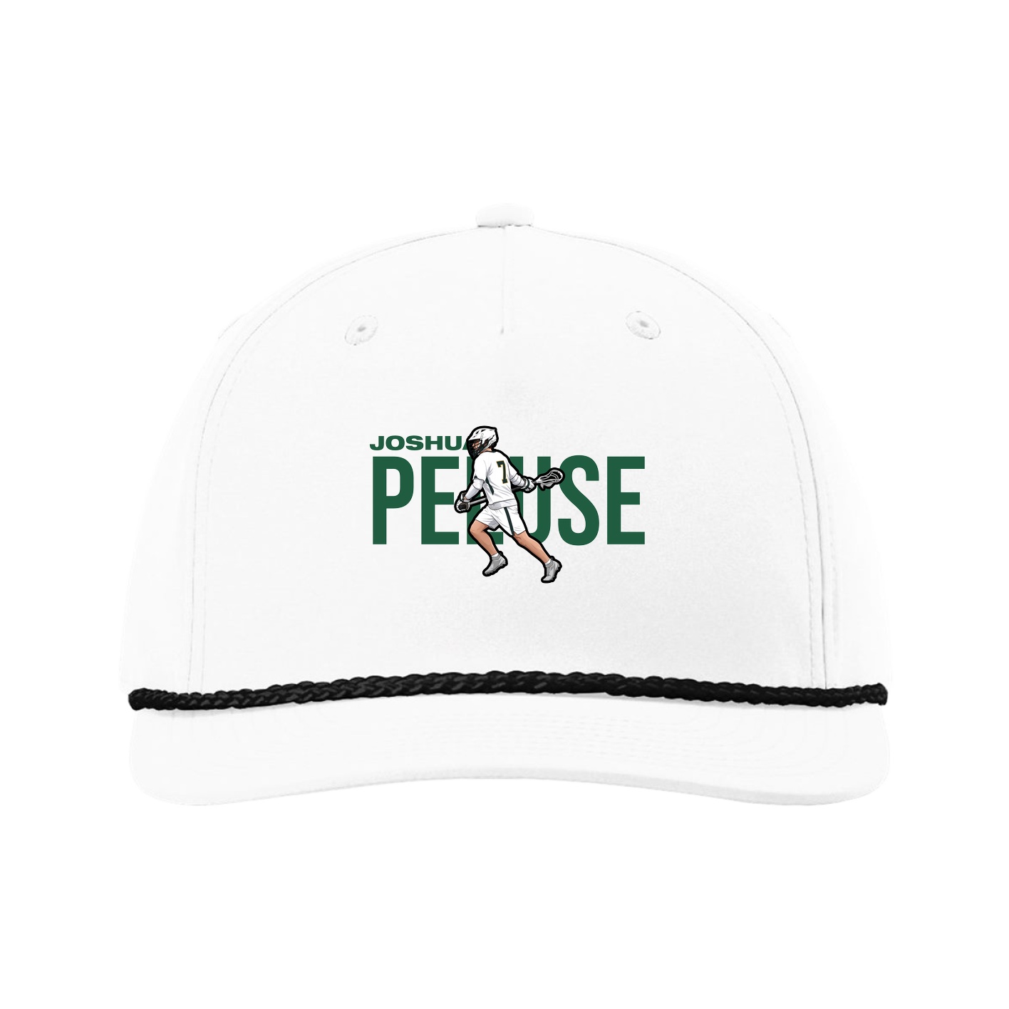 Five-Panel Classic Rope Cap — Player Name in White