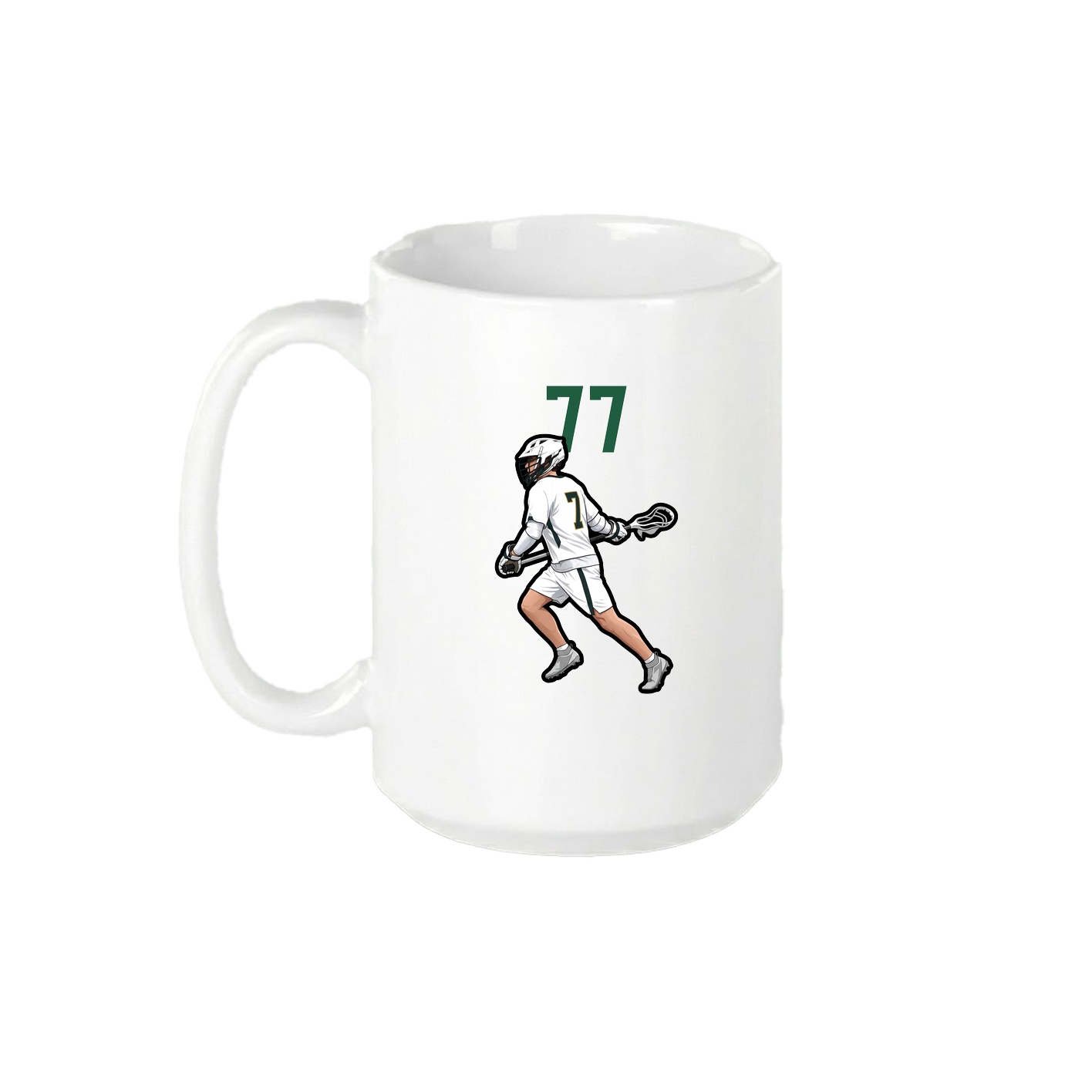 15oz Coffee Mug — Number Top in White