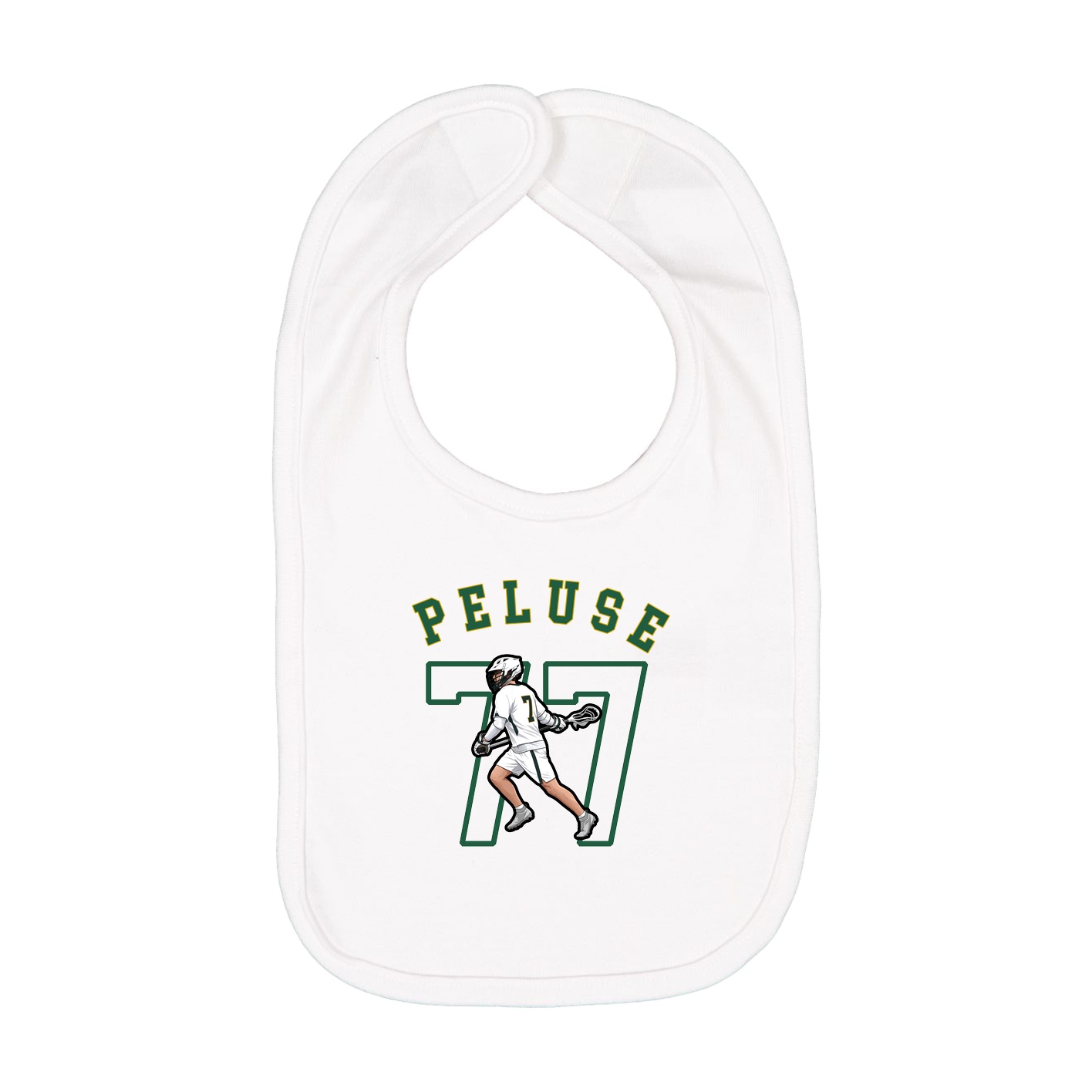 Infant Bib — Shirsey Arch in White