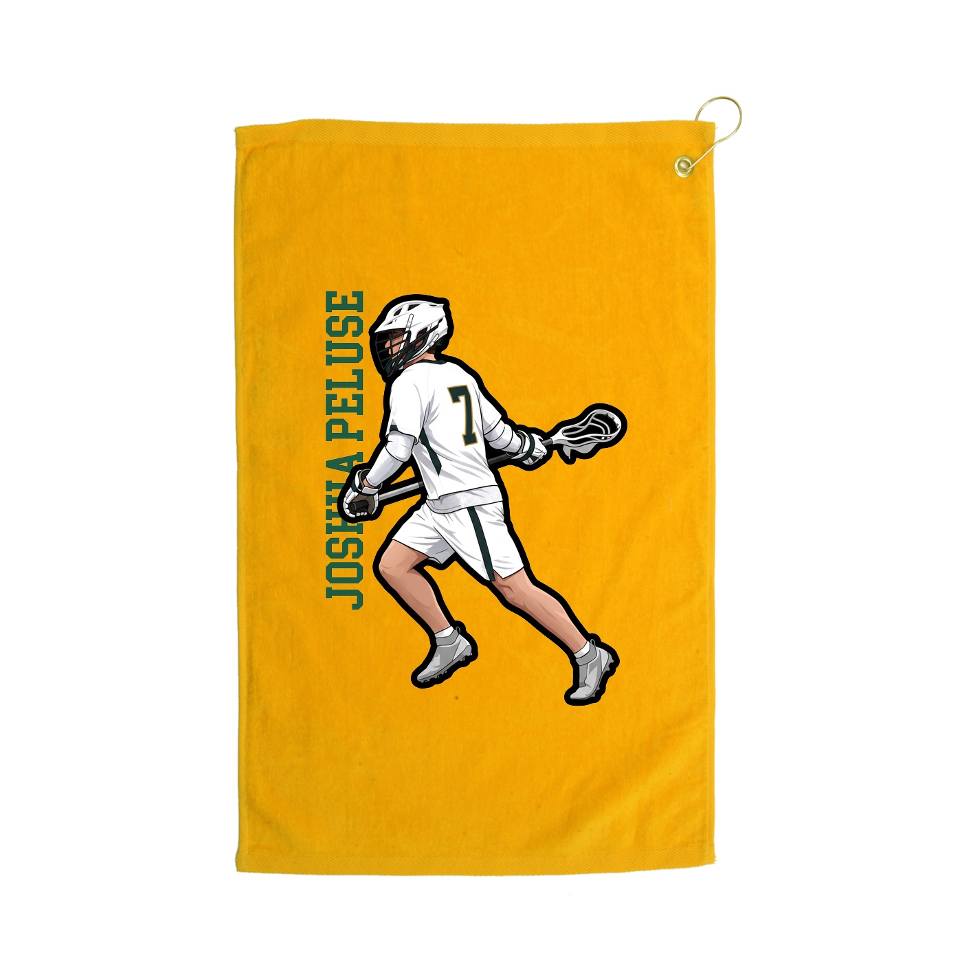 Golf Towel — Name Vertical in Gold