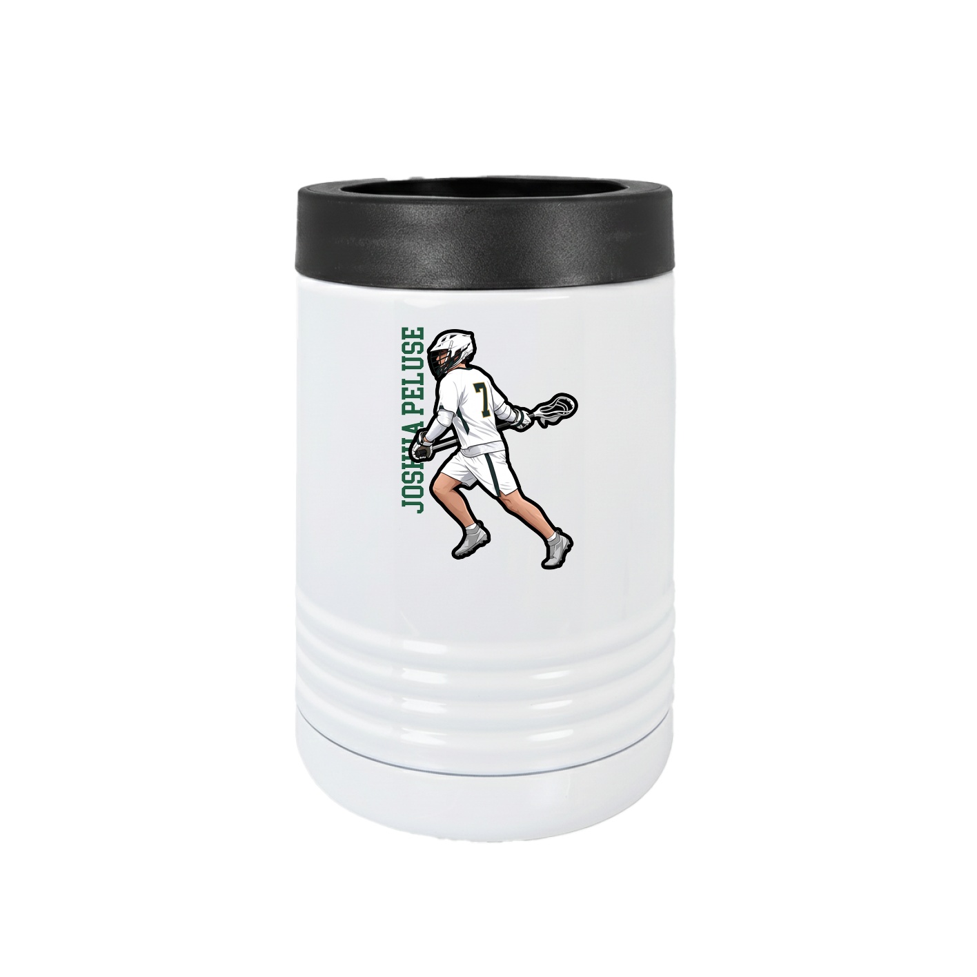 Beverage Holder — Name Vertical in White
