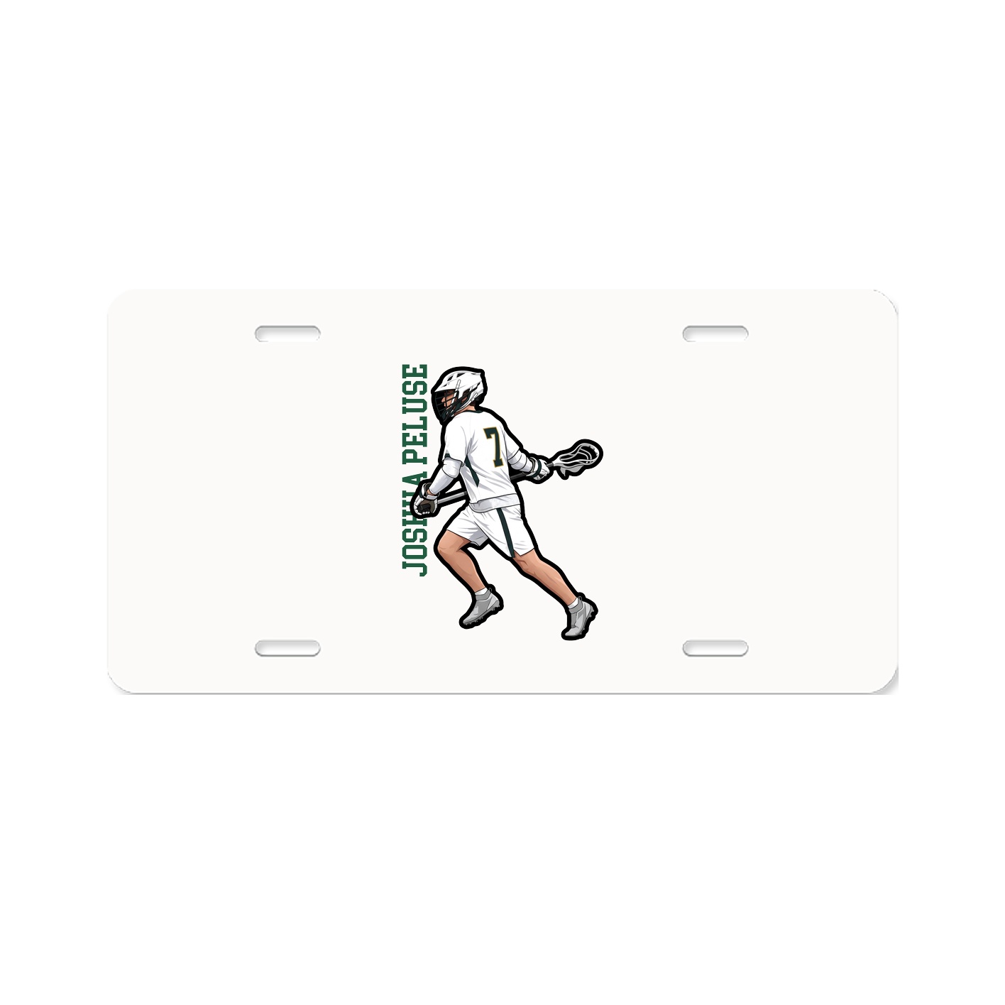 License Plate — Name Vertical in Classic