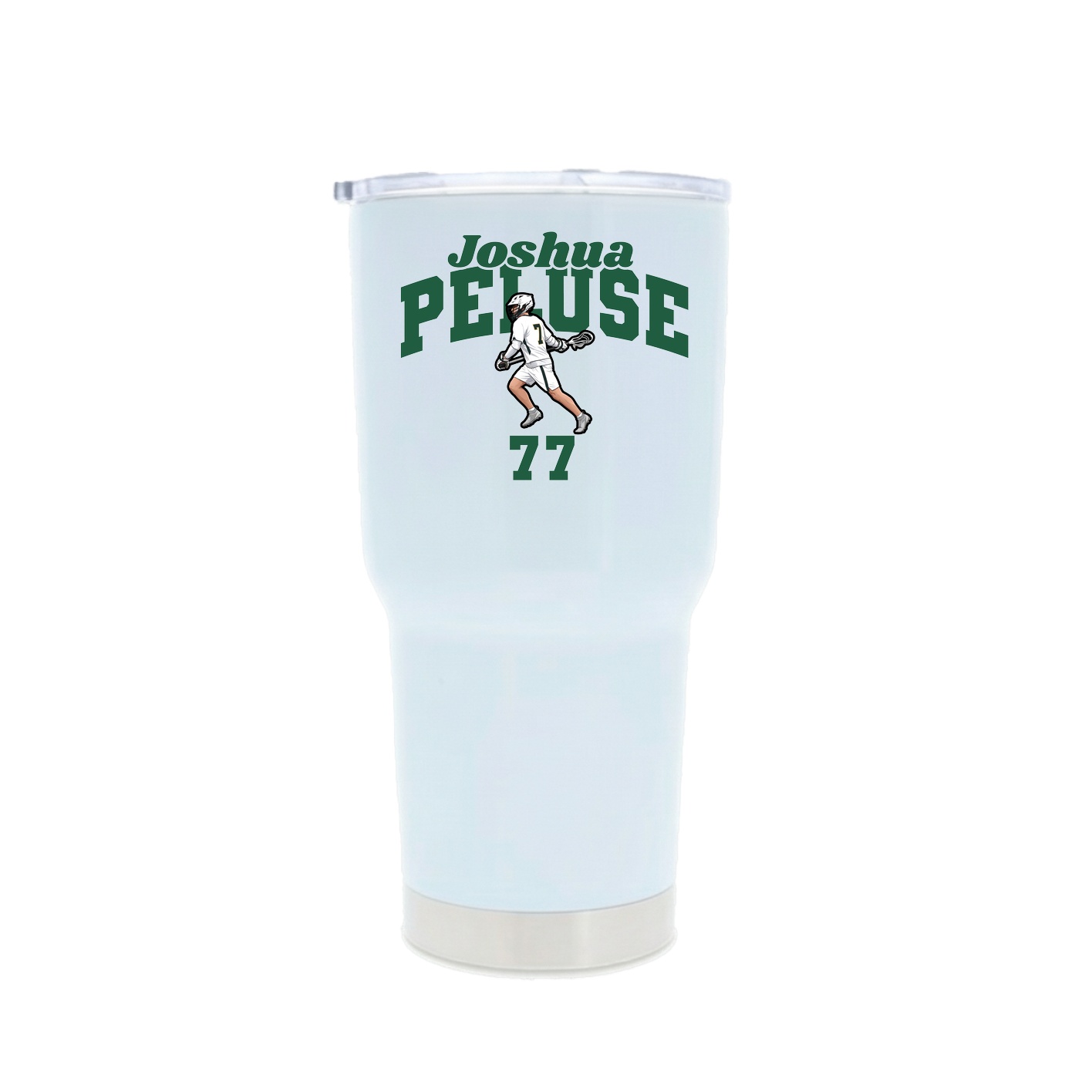 30oz Stainless Steel Tumbler — Signature Arch in White