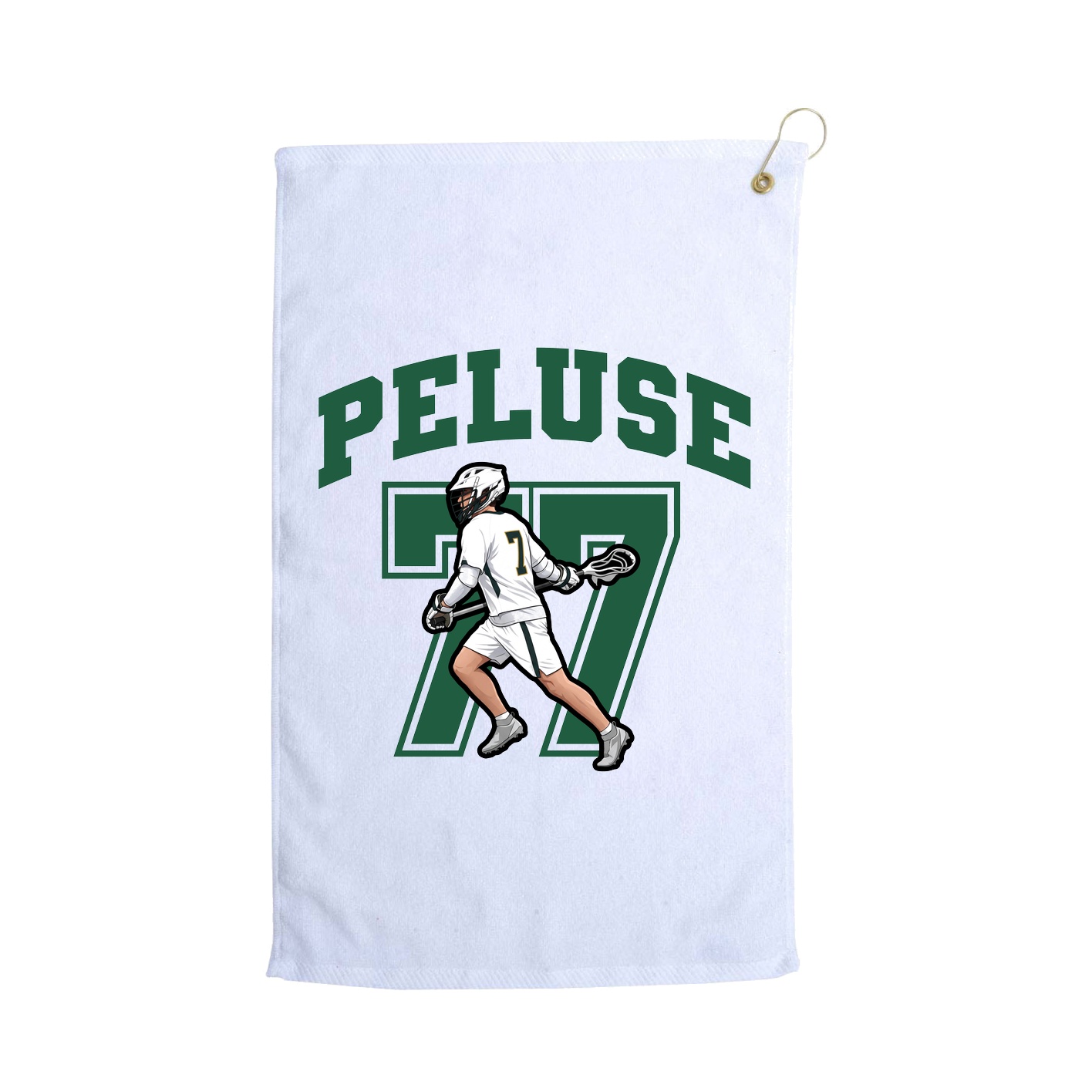 Golf Towel — Number in White