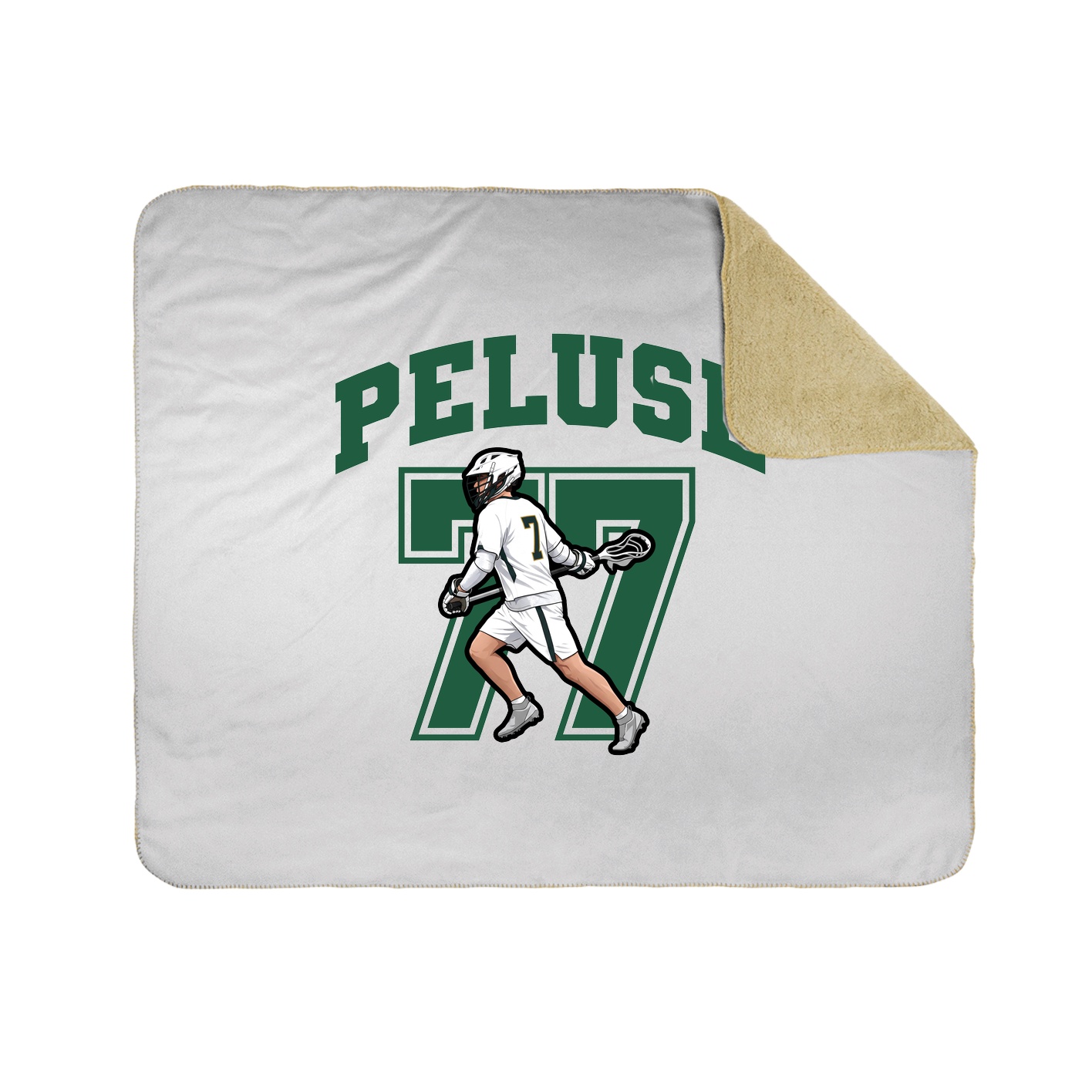 Throw Blanket — Number in White