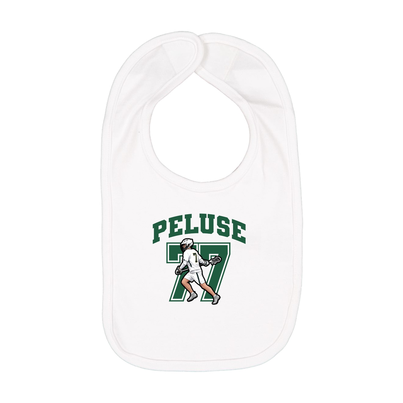 Infant Bib — Number in White
