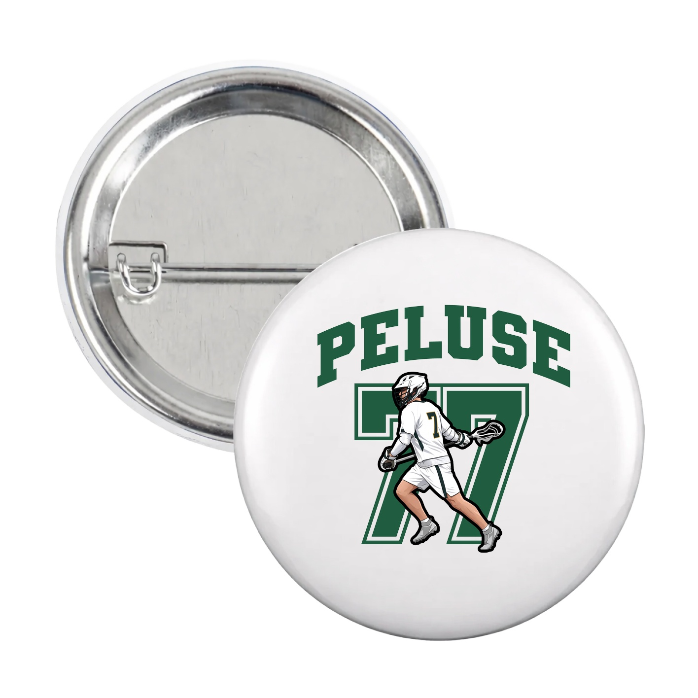 Game Day Button — Number in White