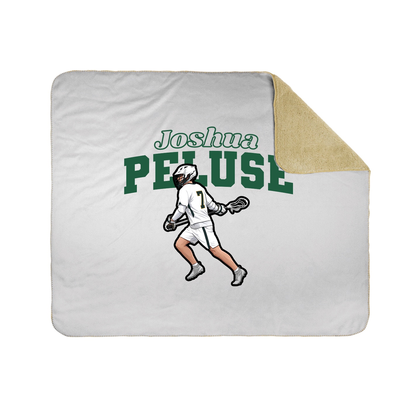 Throw Blanket — Name Arch in White