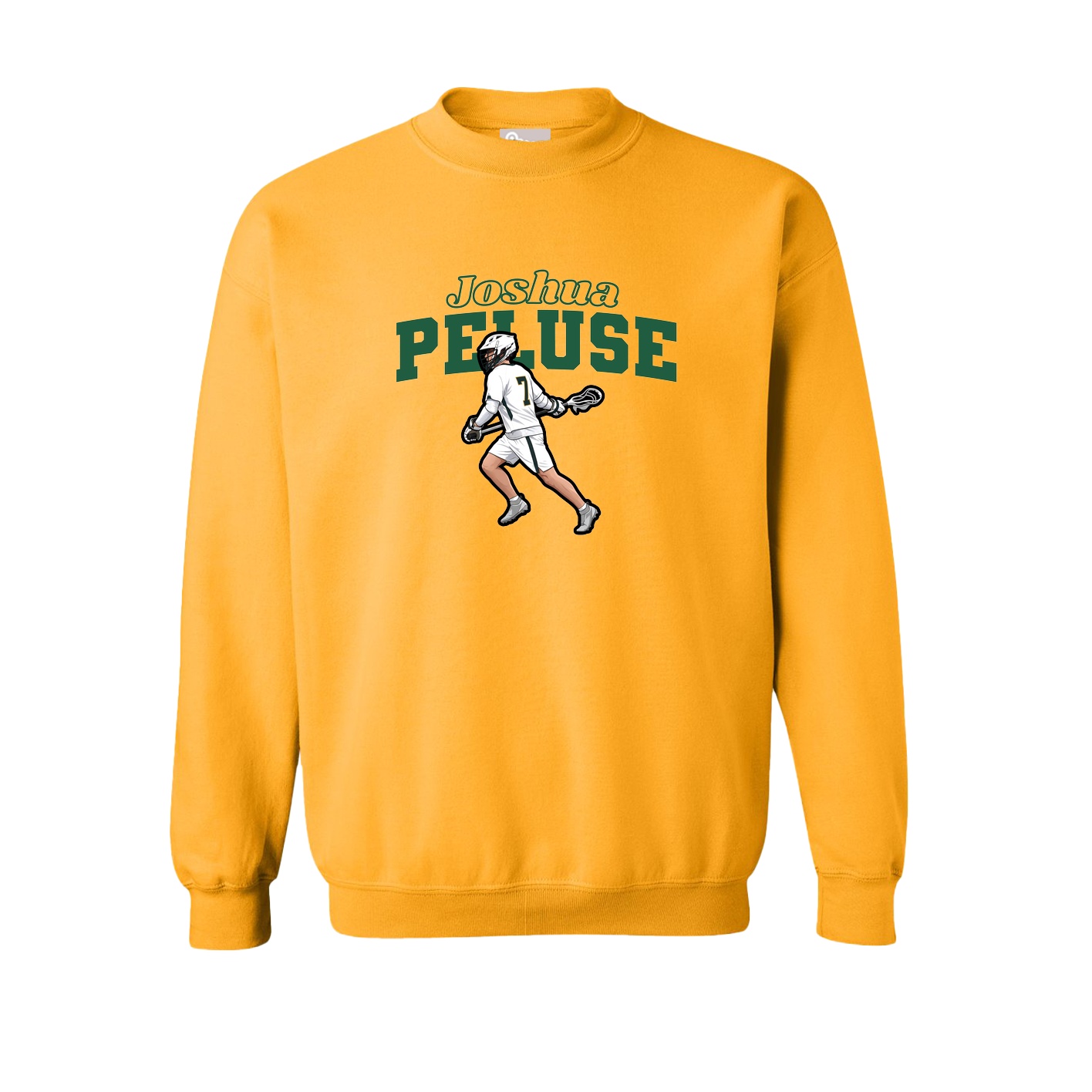 Fleece Crew — Name Arch in Gold