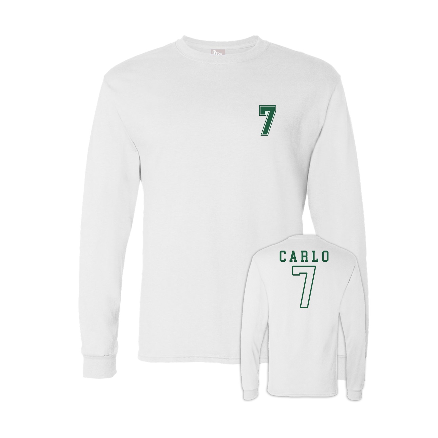Long Sleeve Tee — Chest Back in White