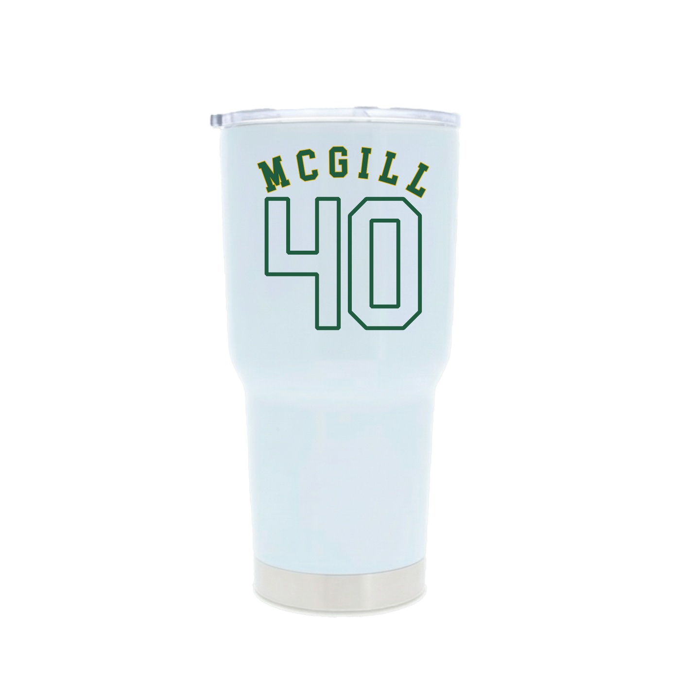 30oz Stainless Steel Tumbler — Shirsey Arch in White