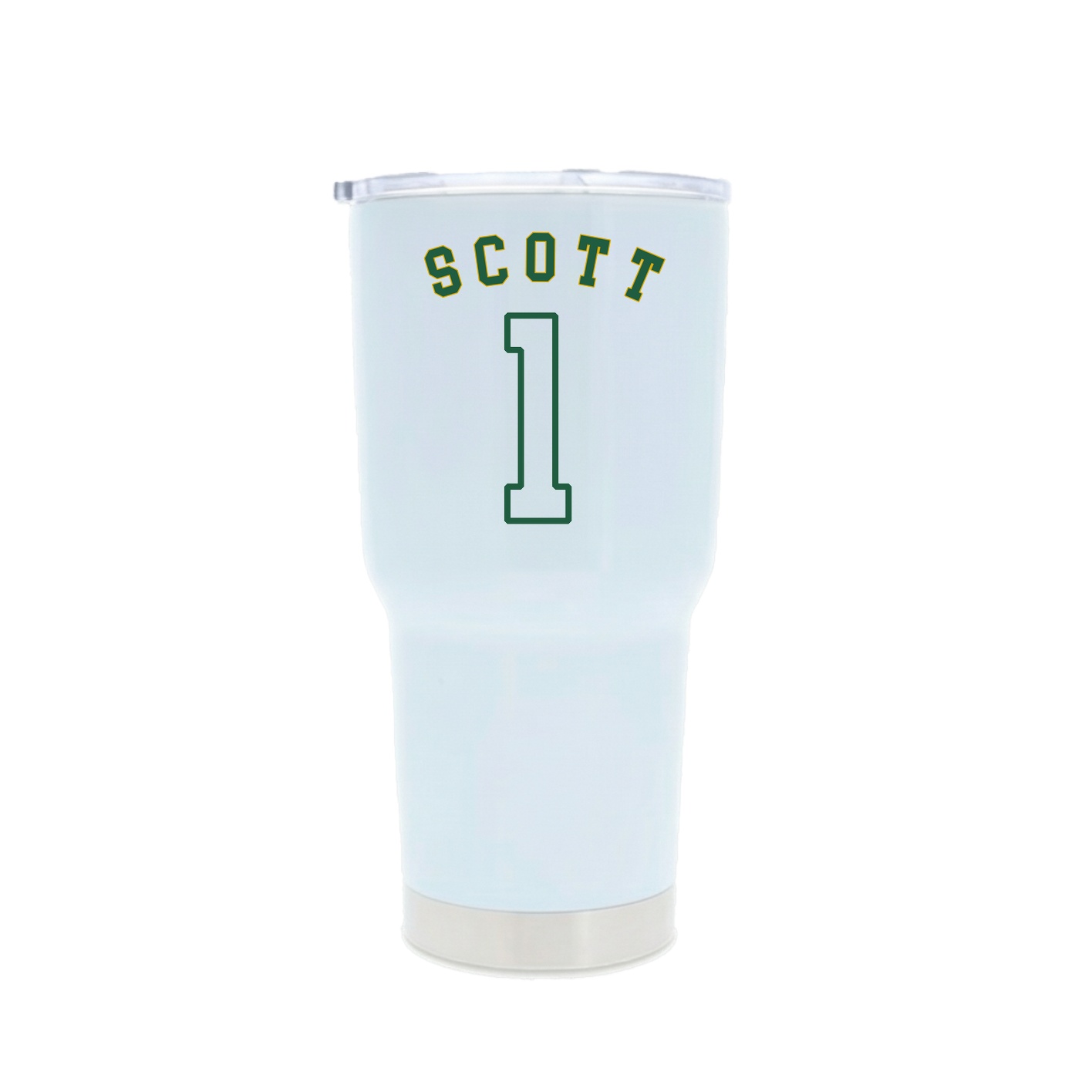 30oz Stainless Steel Tumbler — Shirsey Arch in White