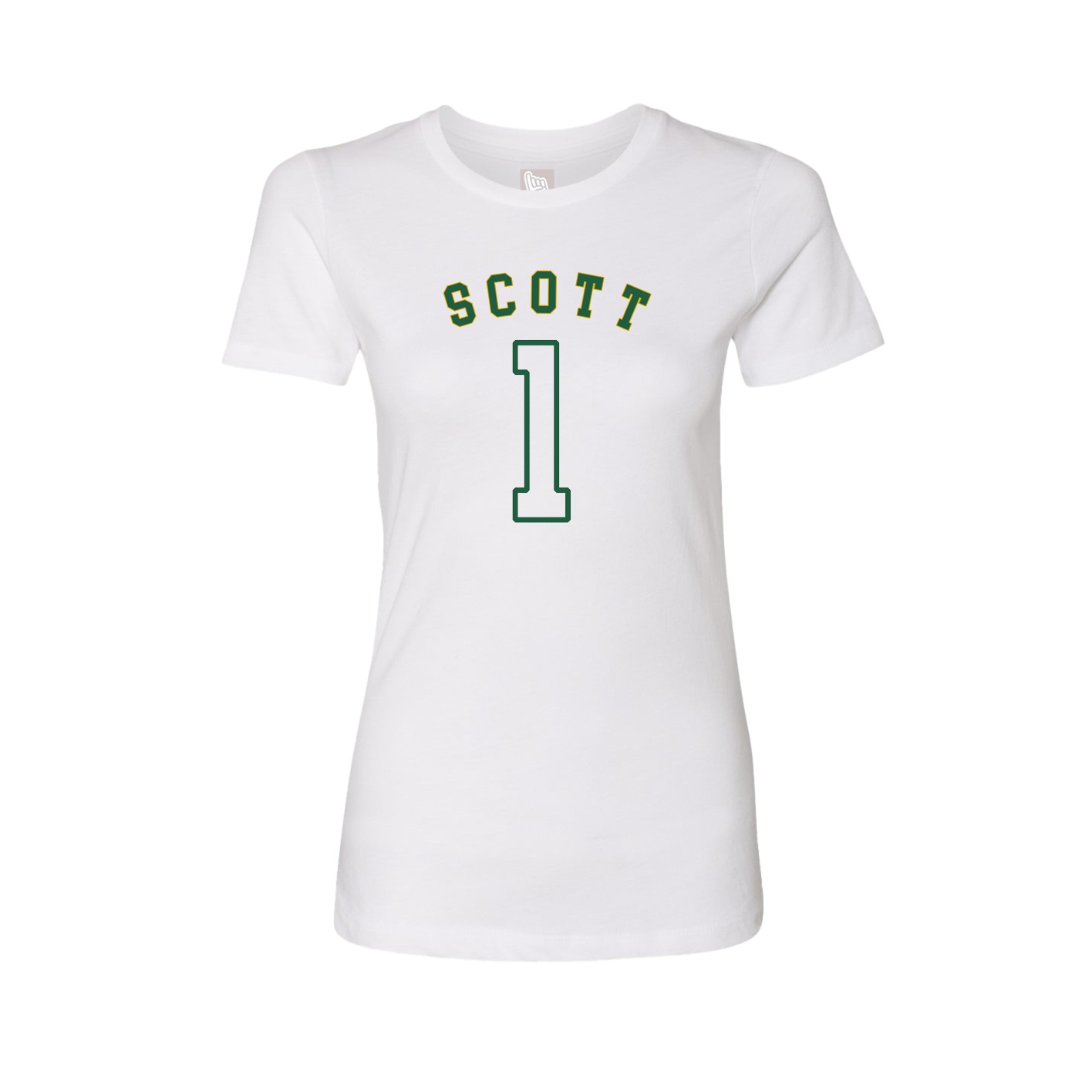 Fitted Women's Tee — Shirsey Arch in White