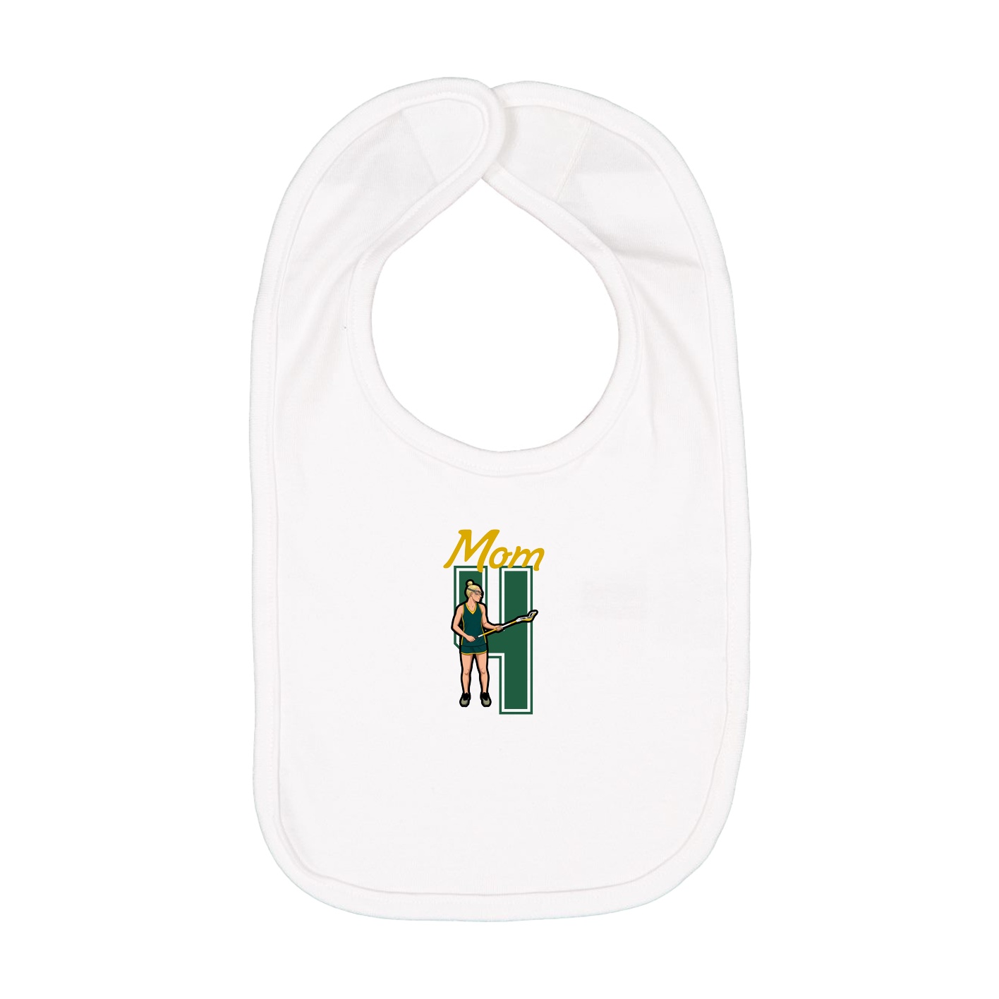 Infant Bib — Mothers Day Shirsey in White